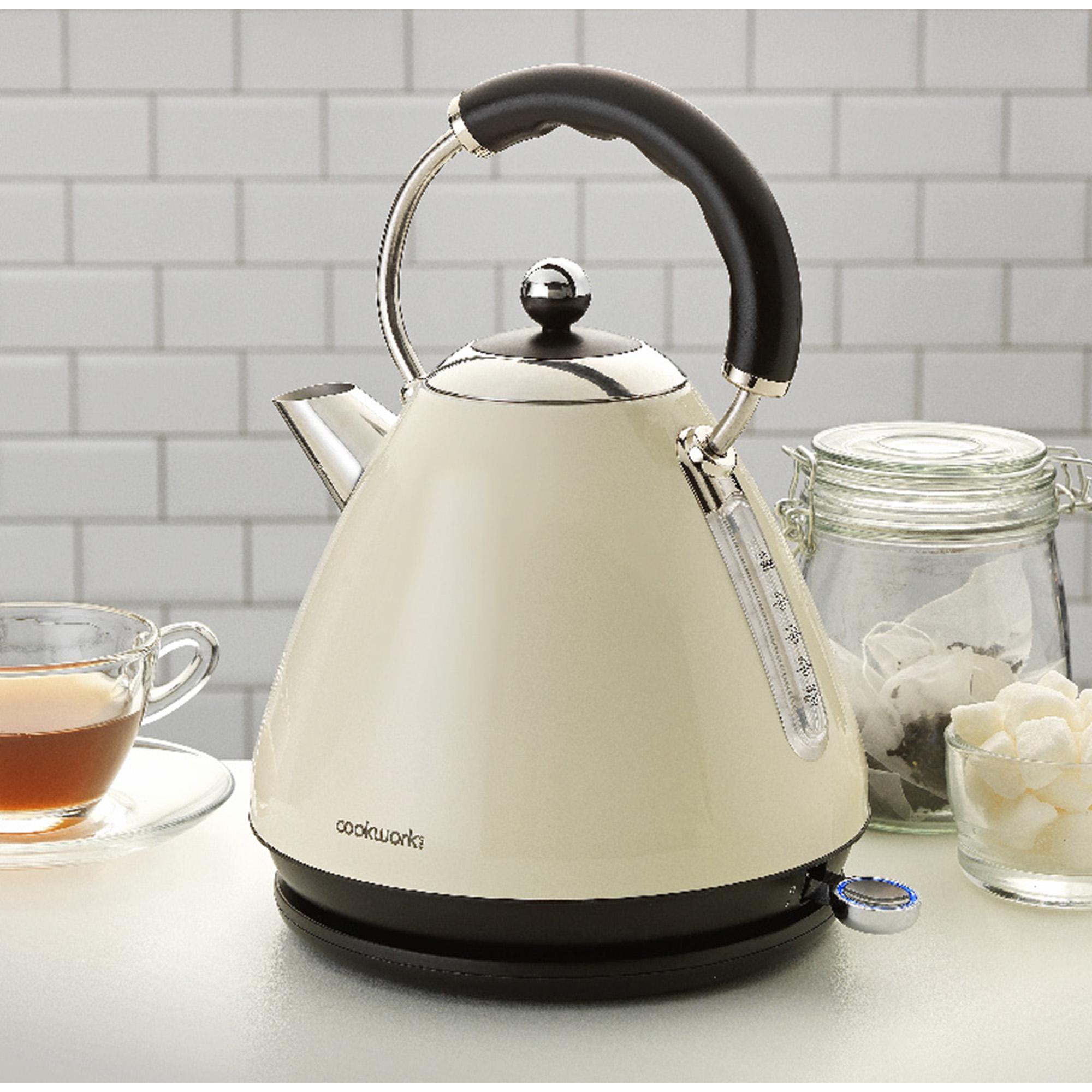 Cookworks Almond Metal Pyramid Kettle thumbnail 5