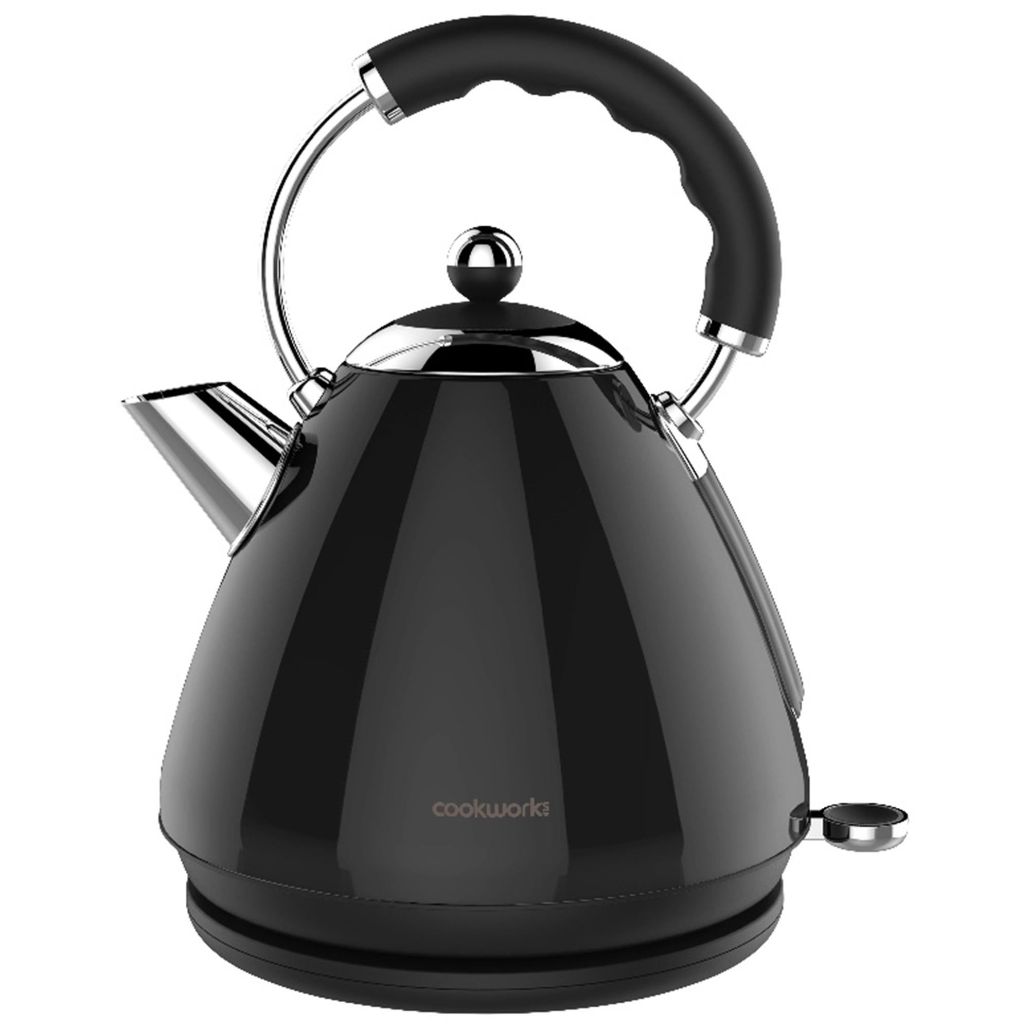 Cookworks Metal Pyramid Kettle Black