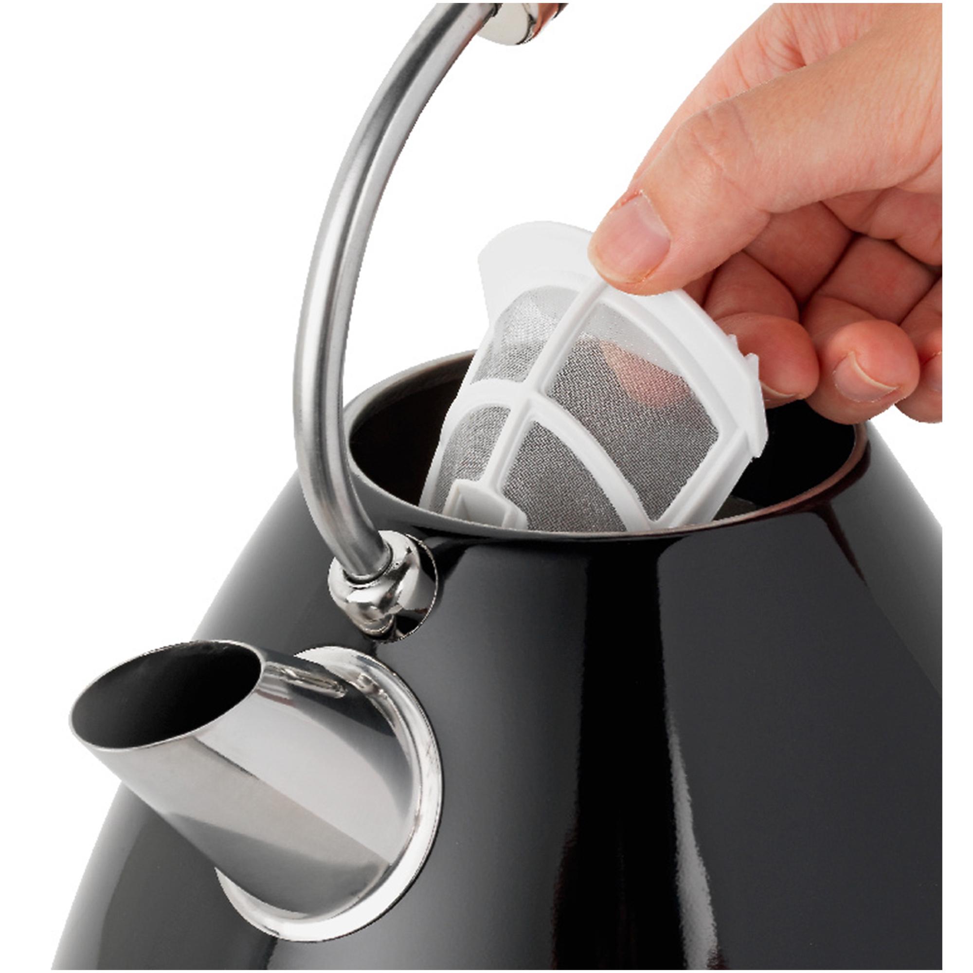Cookworks Metal Pyramid Kettle Black thumbnail 3