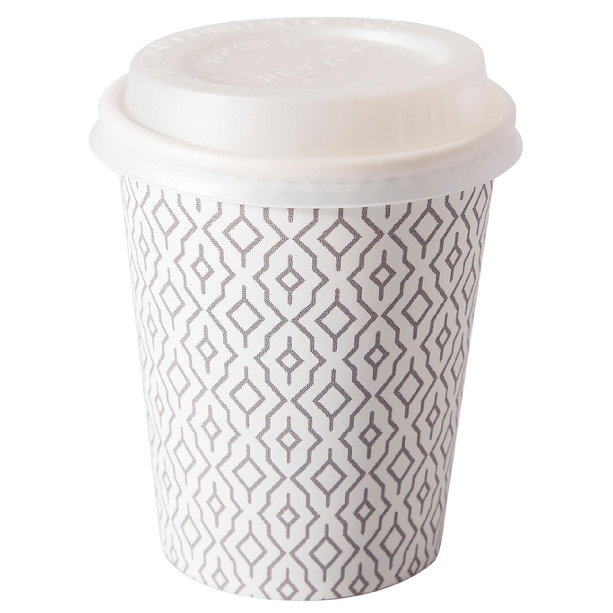 Duni Pack of 8 Coffee Cup & Lid