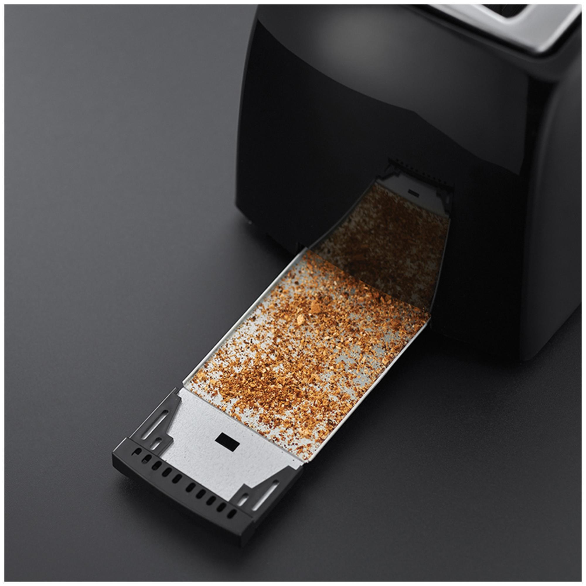 Russell Hobbs Textures 2 Slice Black Plastic Toaster 21641 thumbnail 4