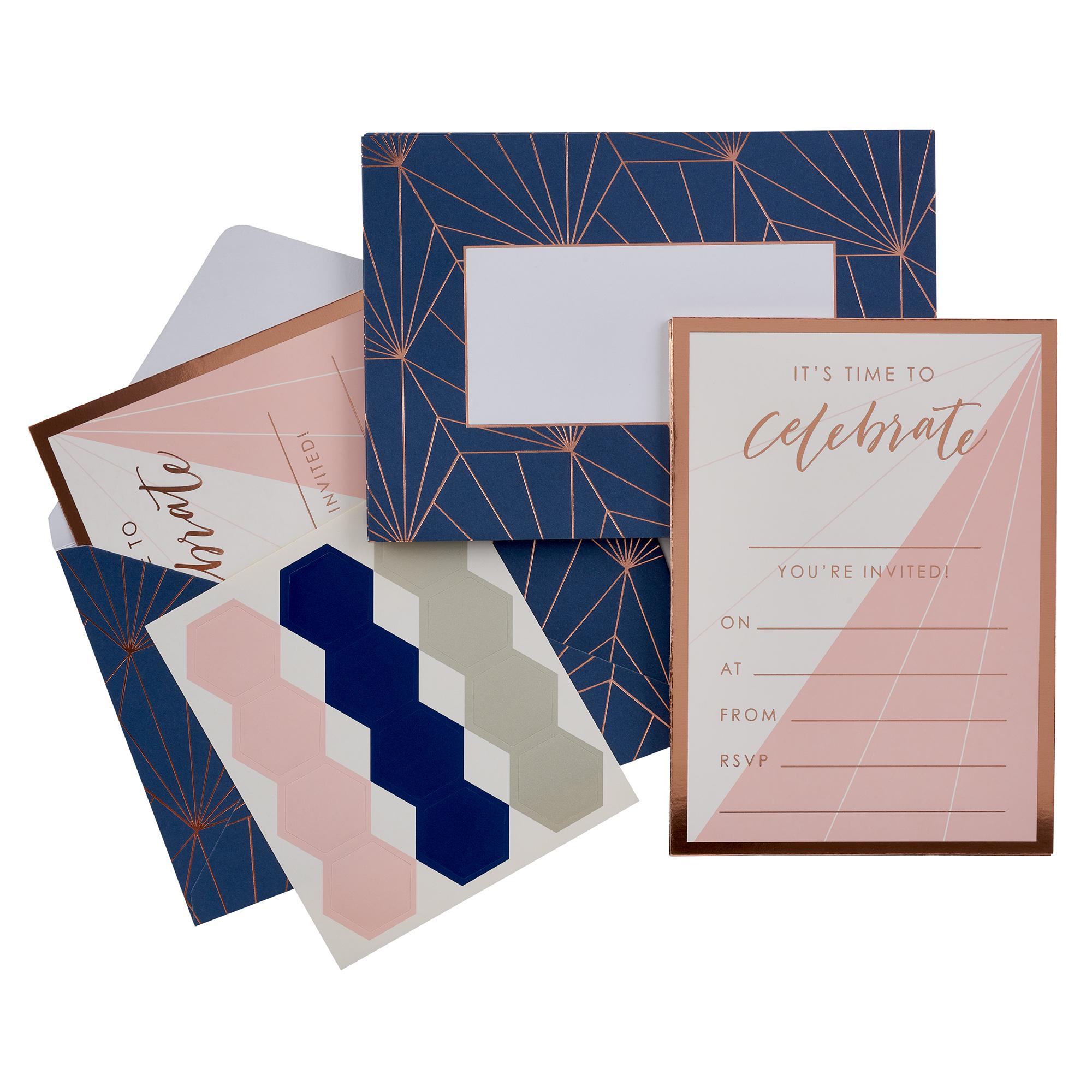 Sainsbury's Home Pack of 10 Hexagon Party Invites