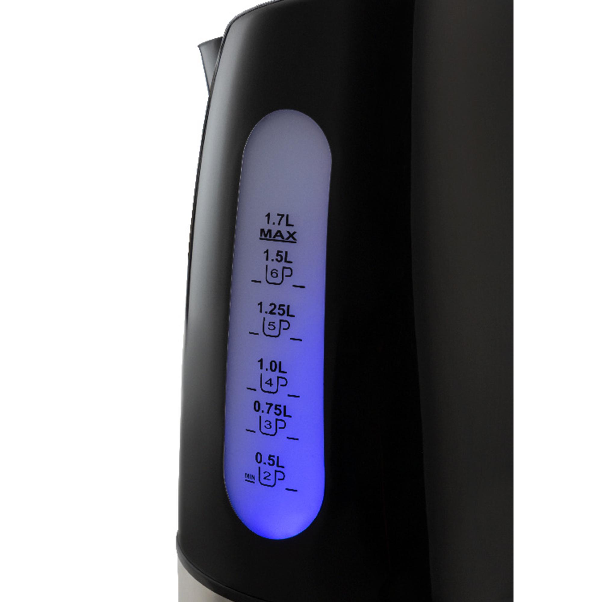 Cookworks Plastic Illuminated Kettle - Black thumbnail 2