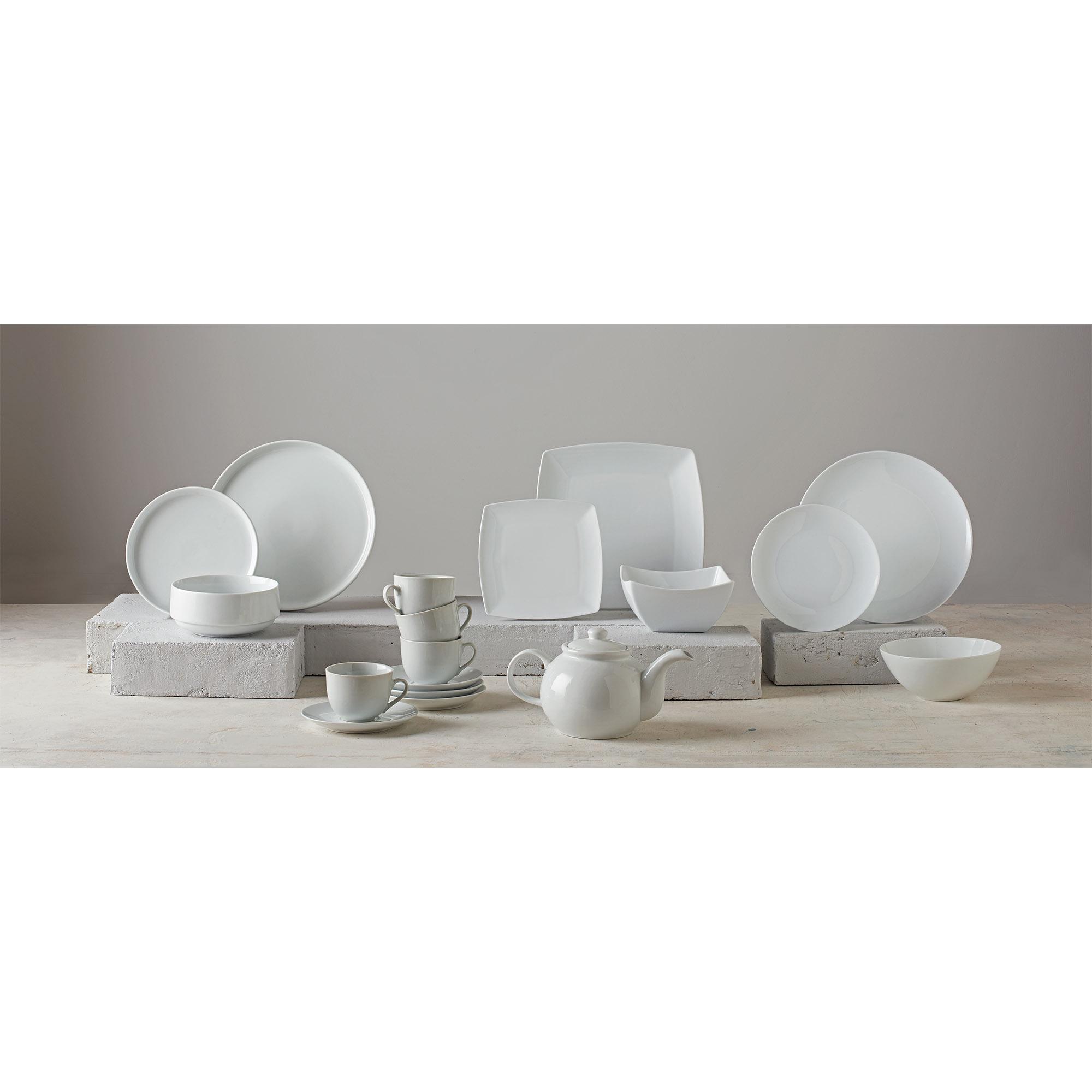 Sainsbury's Home Coupe 12 Piece Porcelain Dinner Set - Super White thumbnail 5
