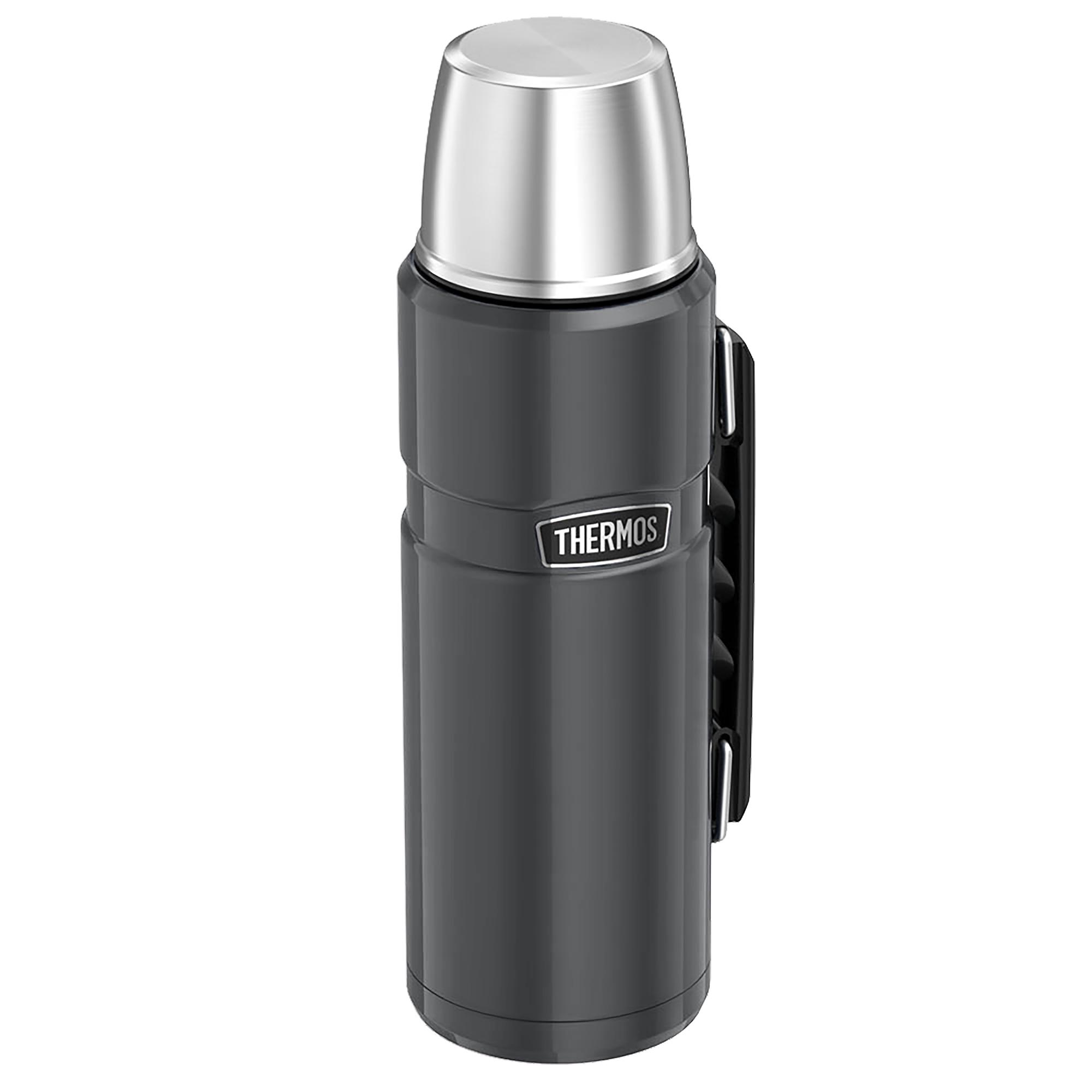 Thermos 1.2 Litre Stainless Steel King Flask - Gunmetal Grey thumbnail 2