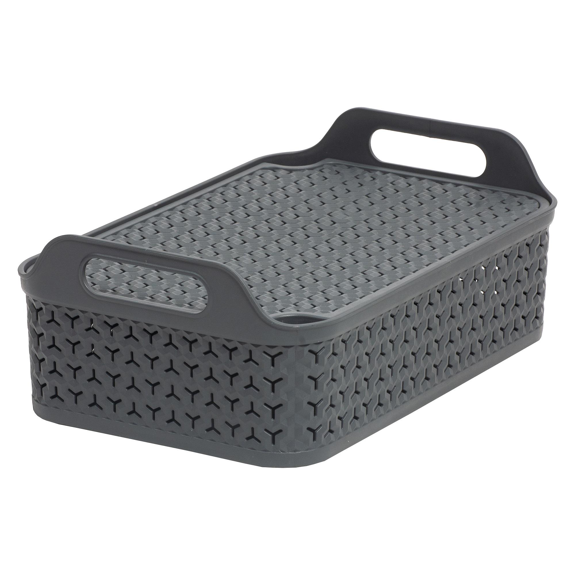 Strata 8L Urban Basket With Lid - Slate