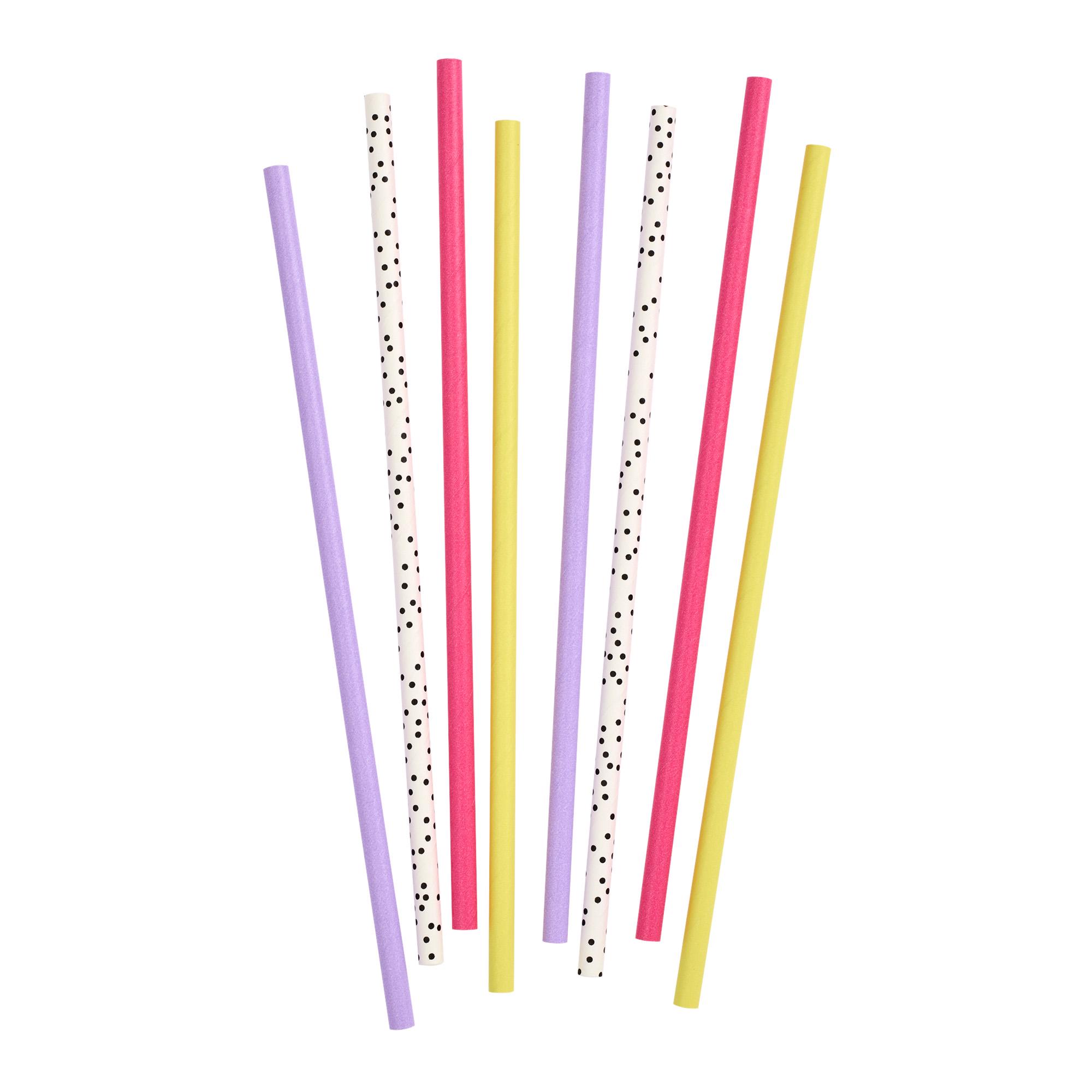 Sainsbury's Home Pack of 25 Pink & Purple Paper Straws