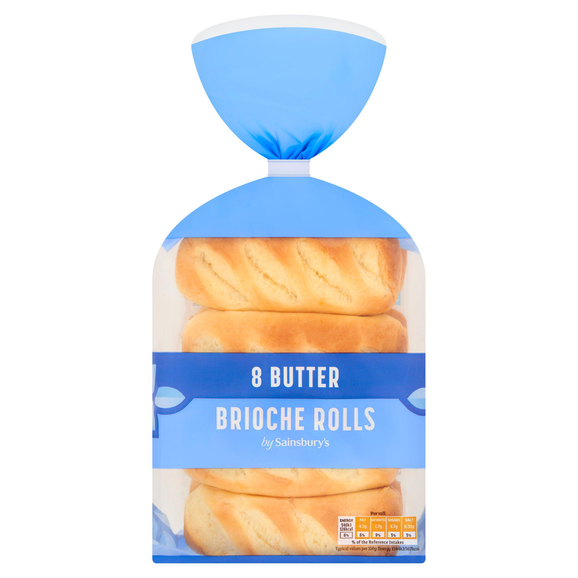 Sainsbury's Butter Brioche Roll x8