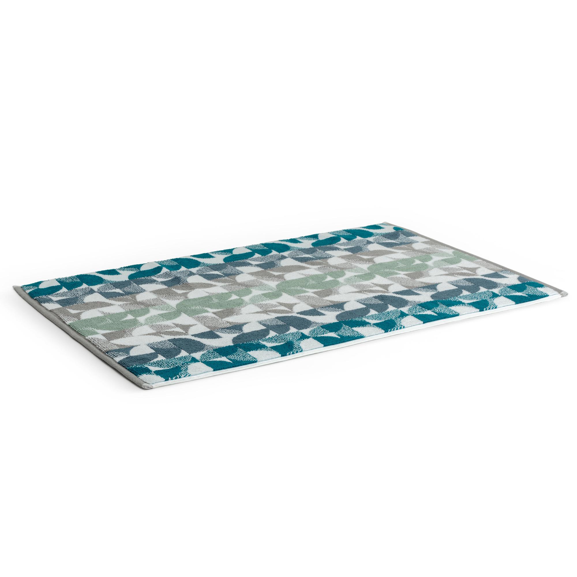 Habitat Blue Geo Bath Mat thumbnail 3