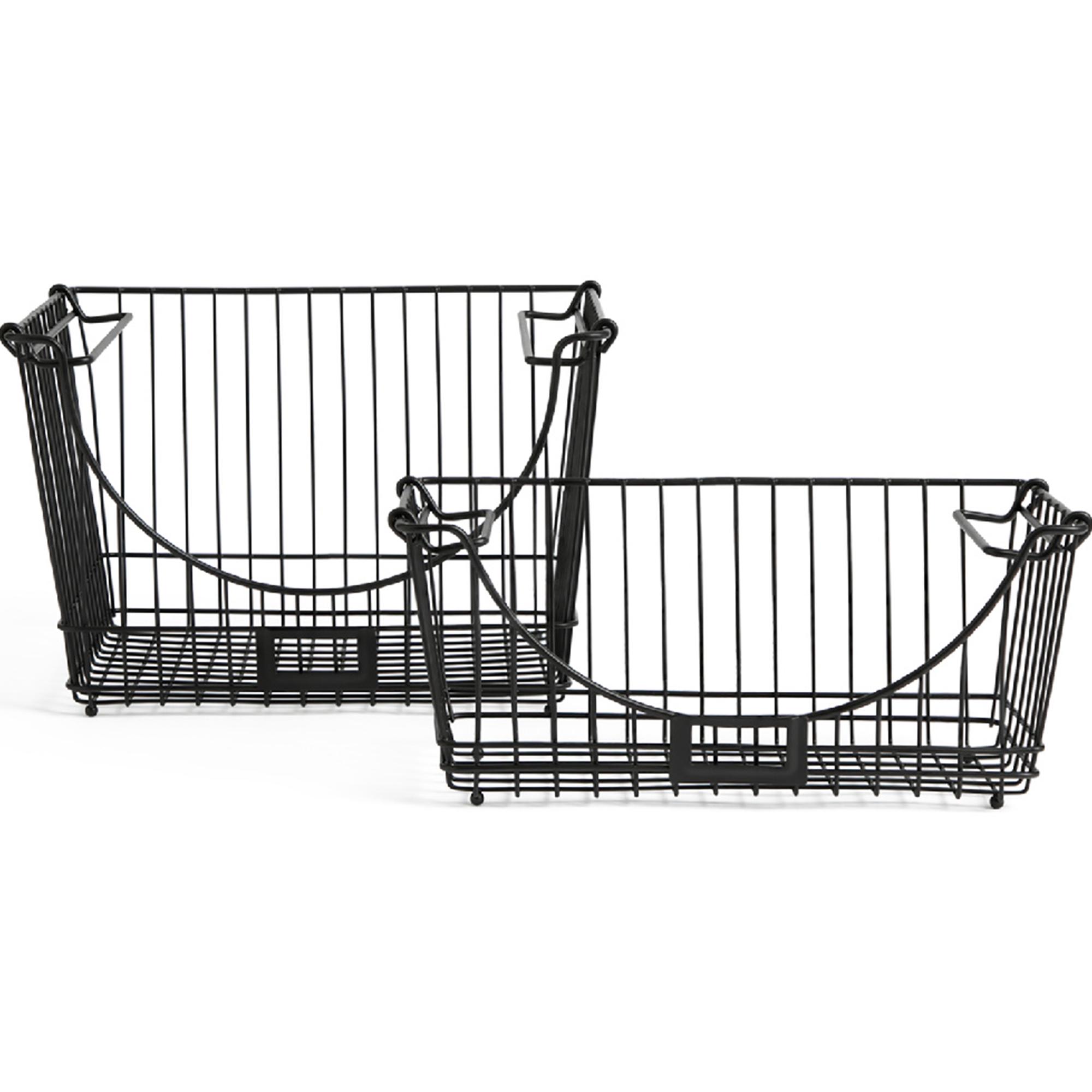Habitat Pack of 2 Storage Baskets with Label Slot