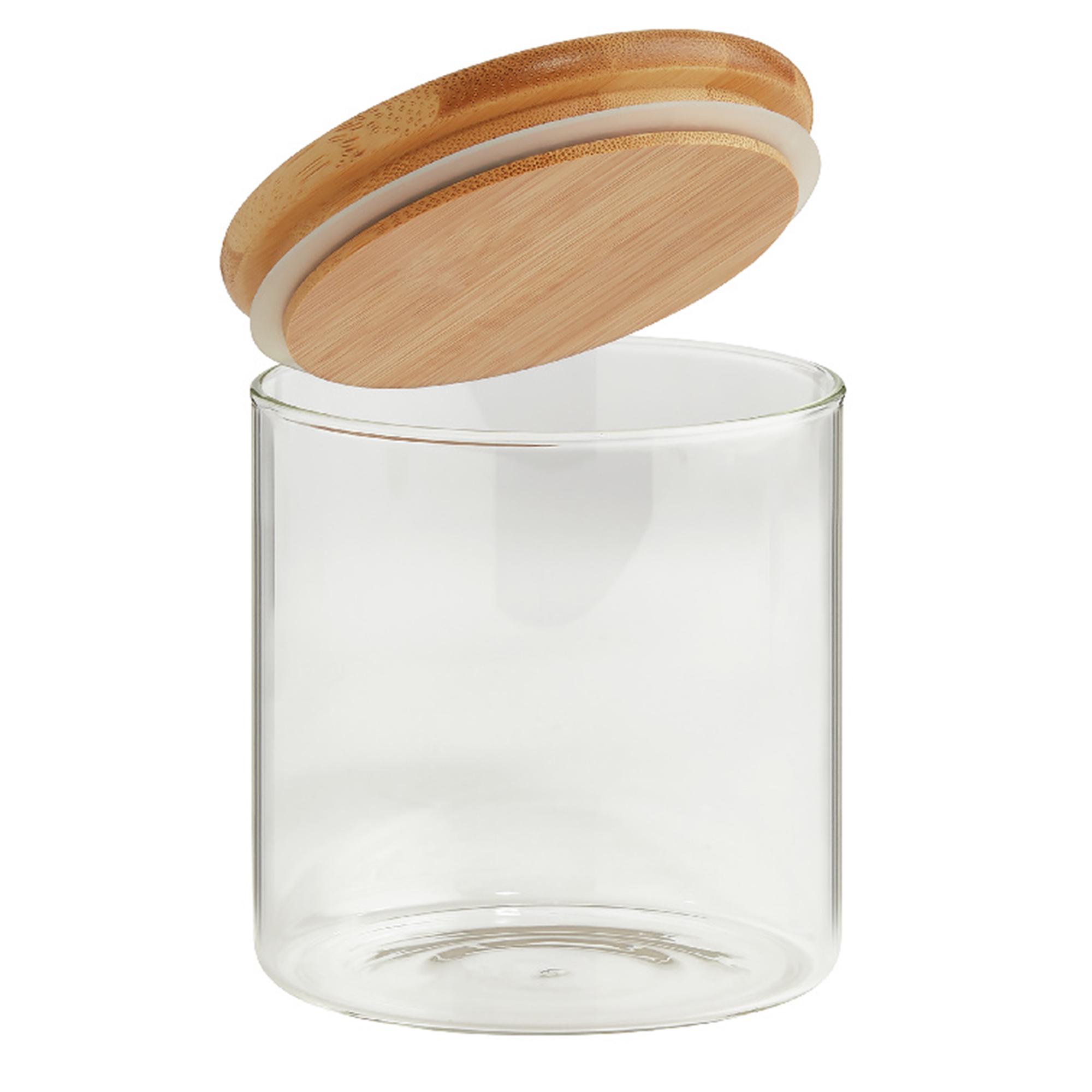 Habitat Round Glass Jar With Bamboo Lid 660ml thumbnail 2