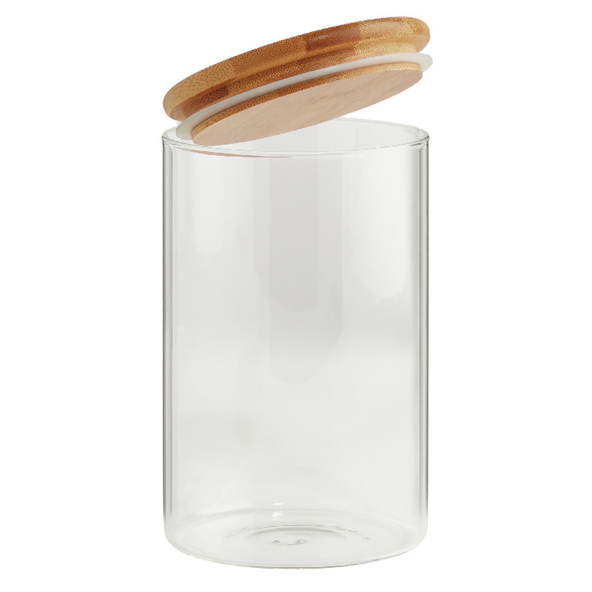 Habitat Round Glass Jar With Bamboo Lid Tall 1L thumbnail 2