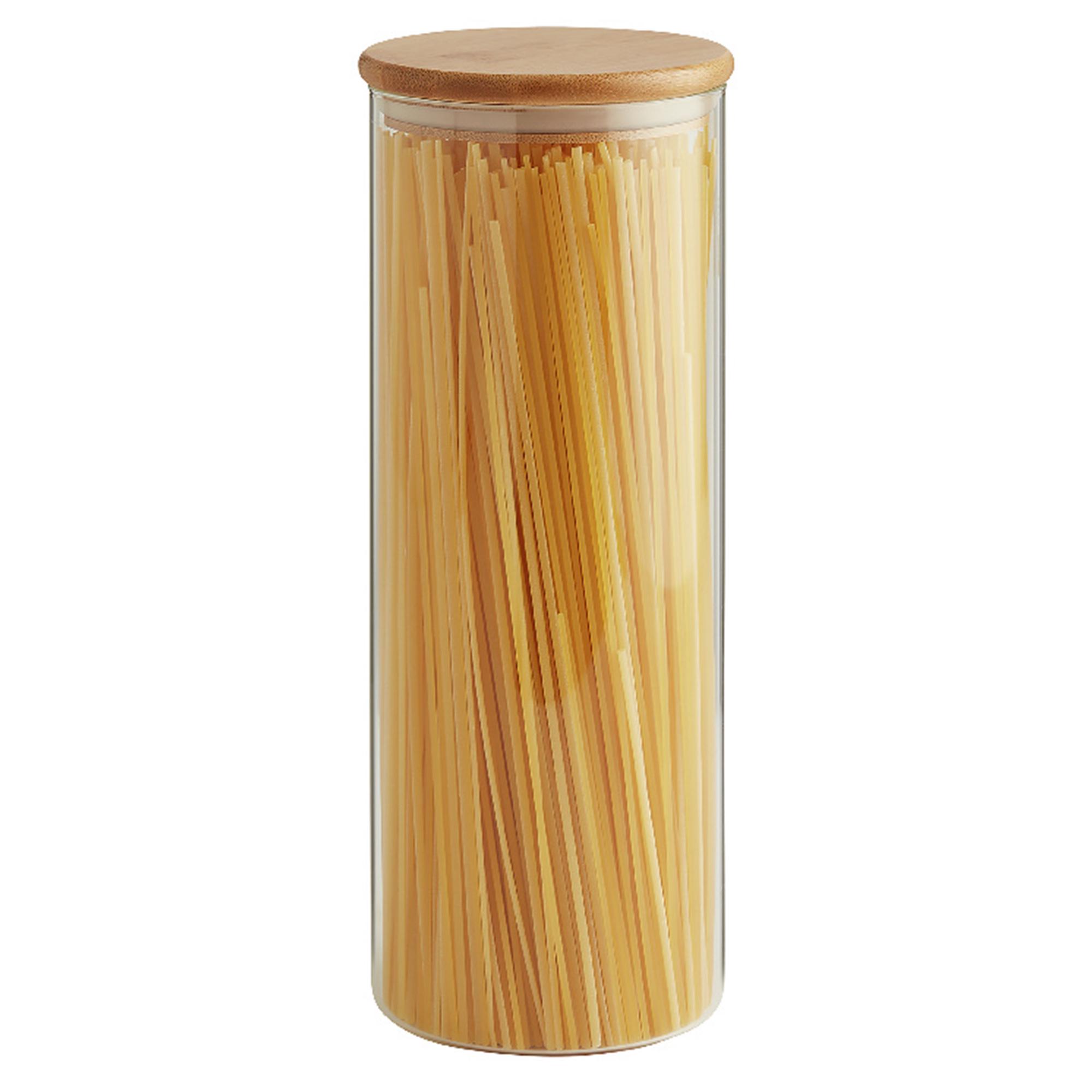 Habitat Round Glass Jar With Bamboo Lid 1.8ml Tall thumbnail 3