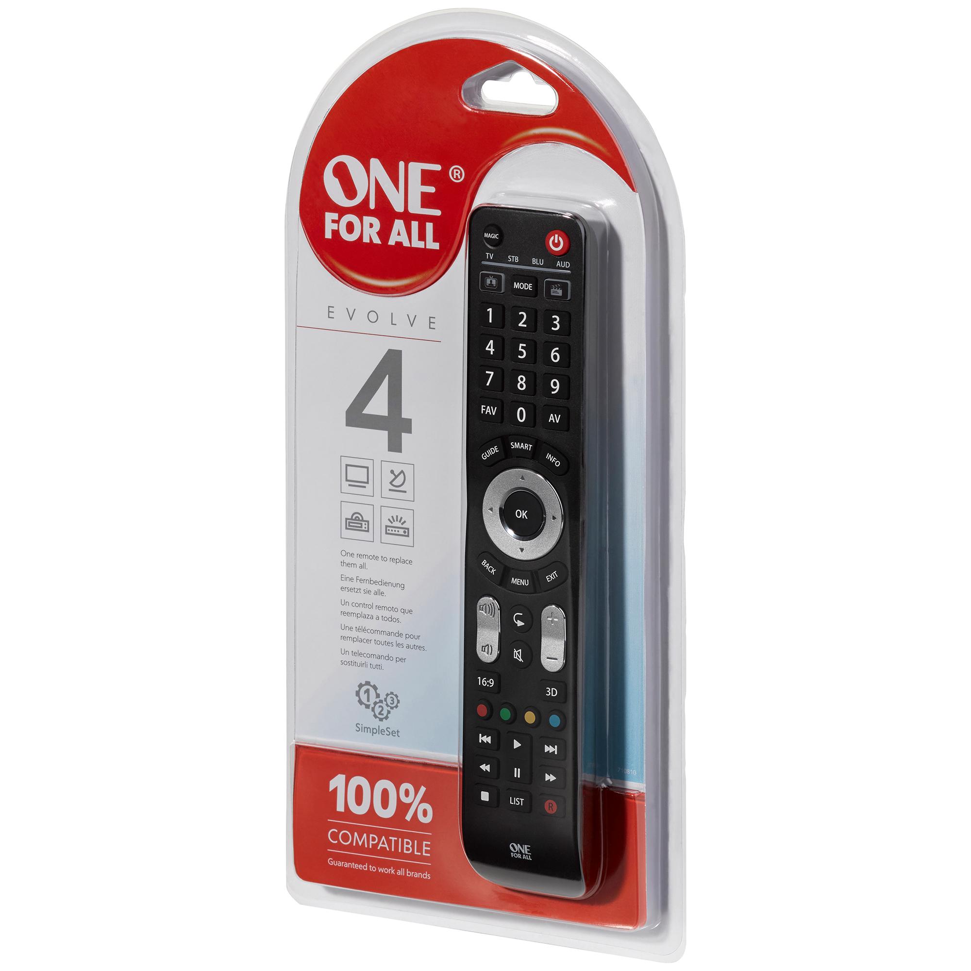 One For All Evolve Urc7145  Tv Universal Remote Control 4 Devices thumbnail 3
