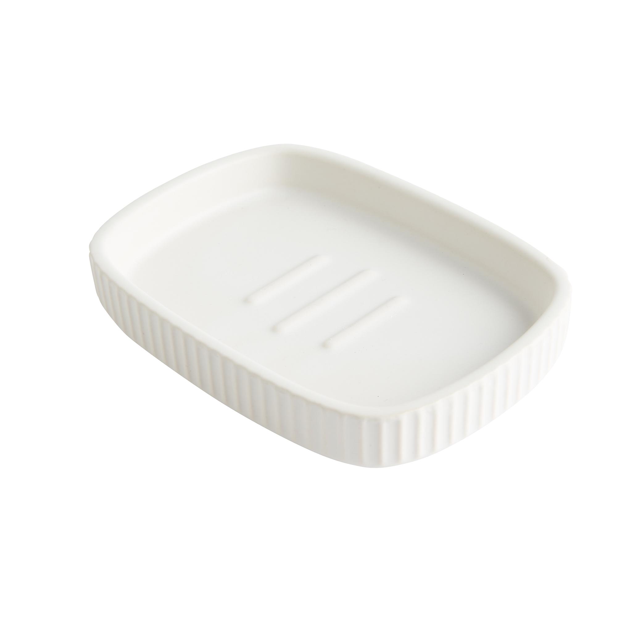 Sainsbury's Home Ribbed Soap Dish - White