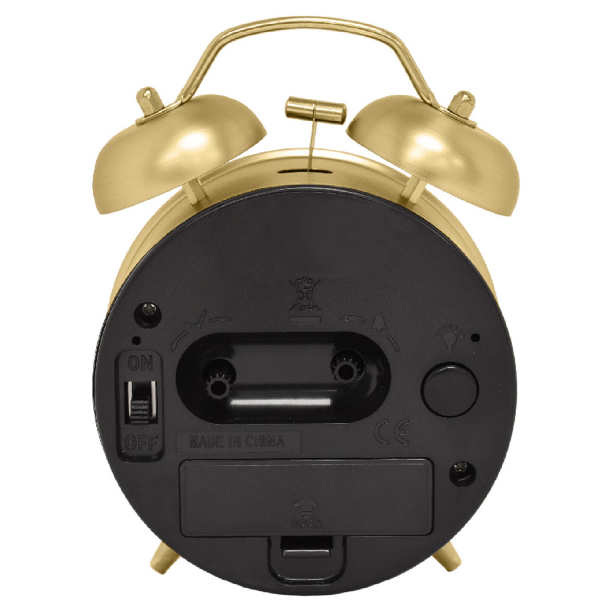 Acctim Aksel Double Bell Alarm Clock - Brass thumbnail 3