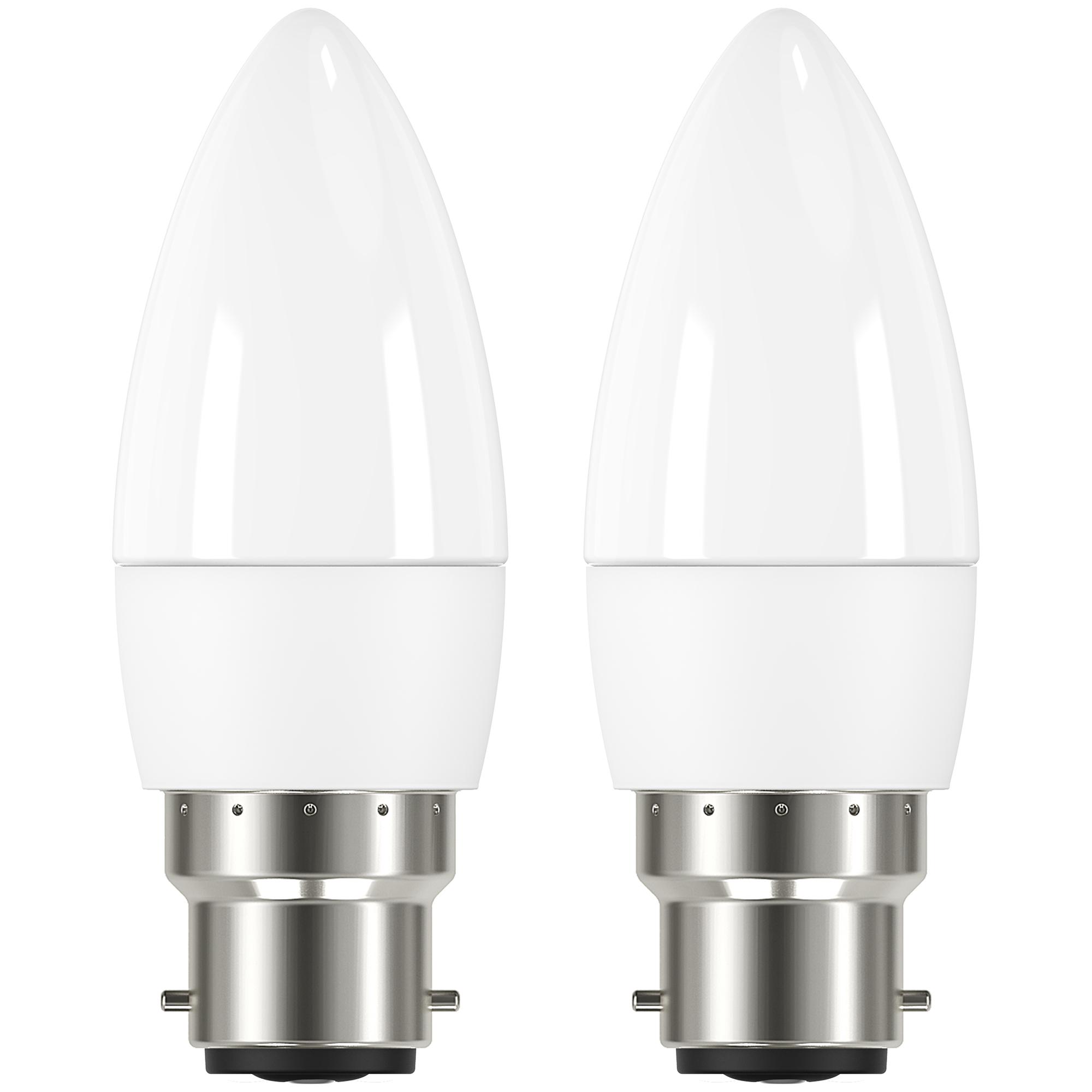 Sainsbury's Home Pack of 2 LED Candle 40W Dimmable BC Light Bulb