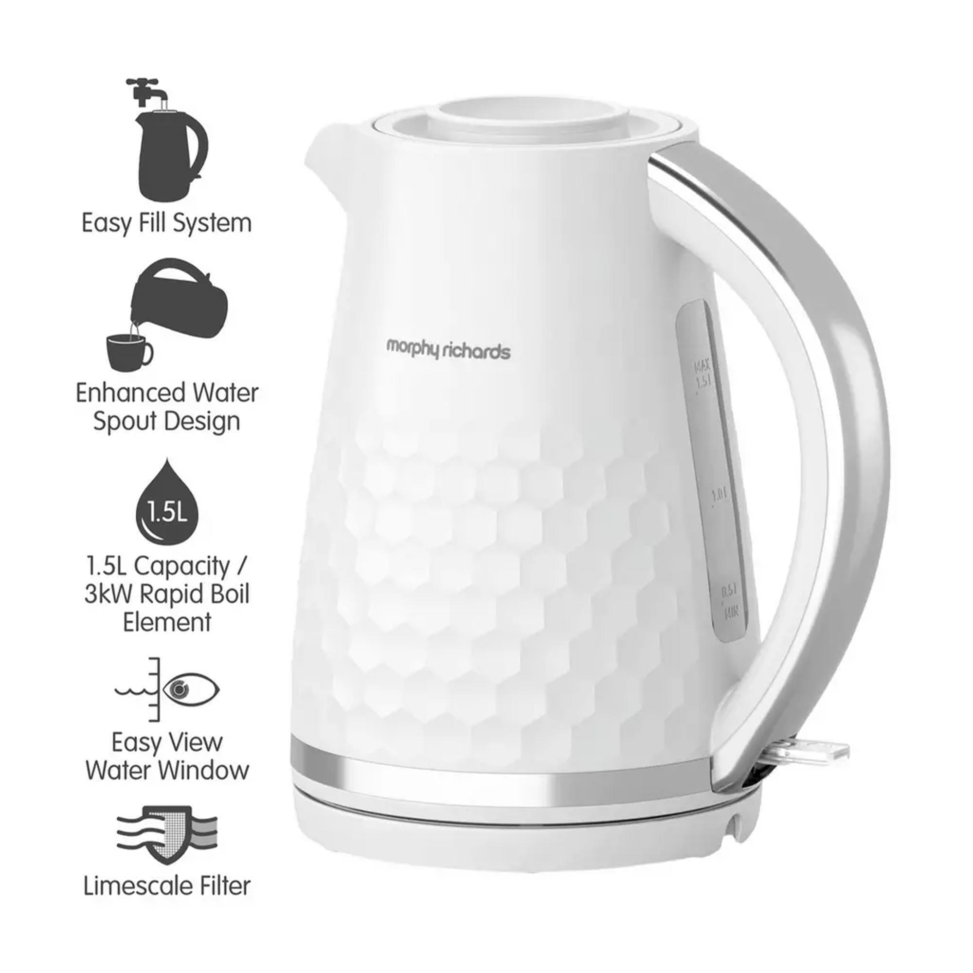 Morphy Richards 108274 Hive Kettle - White thumbnail 2