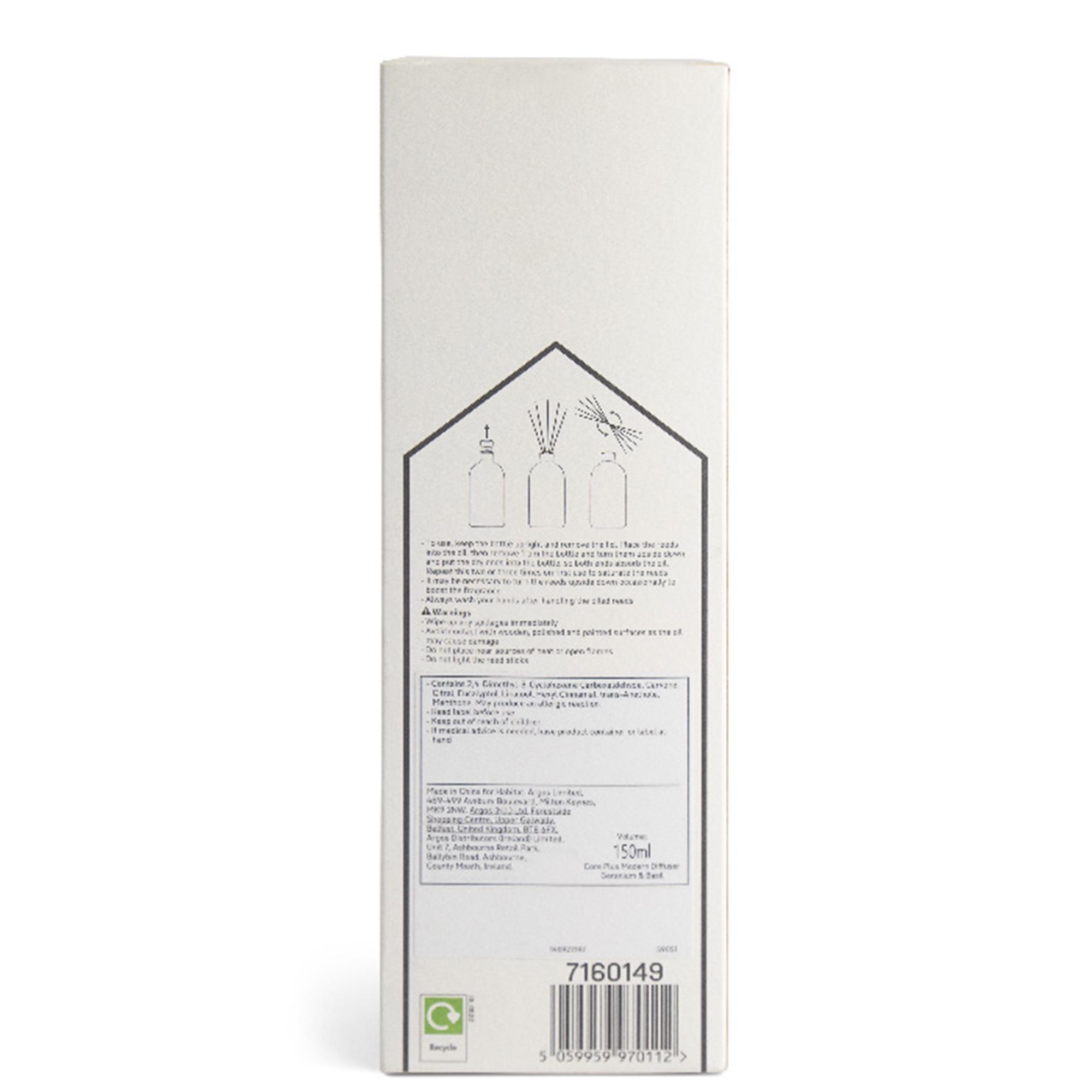 Habitat 150ml Scented Diffuser - Geranium & Basil thumbnail 4
