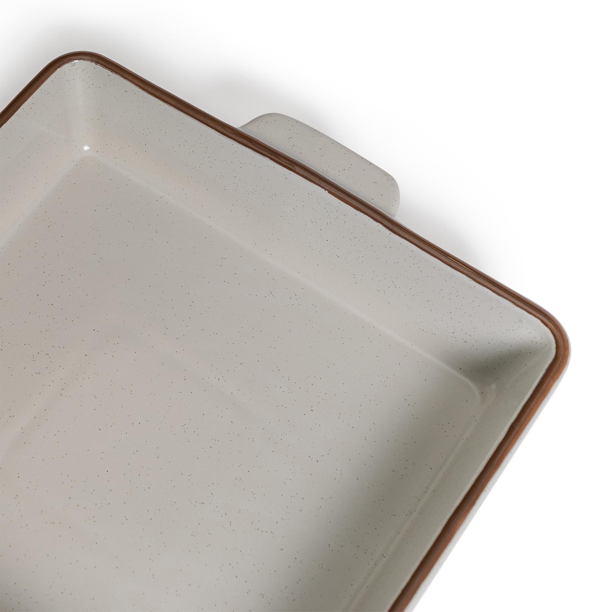 Habitat Speckle 27cm Square Ceramic Roaster - Grey thumbnail 3