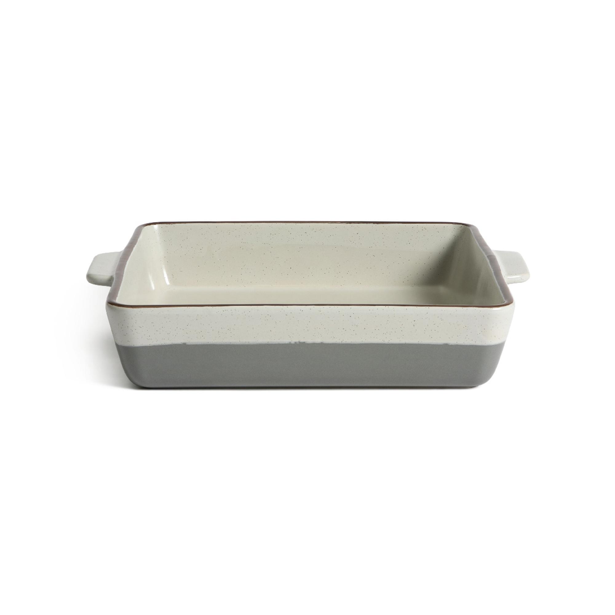 Habitat Speckle 27cm Square Ceramic Roaster - Grey thumbnail 4