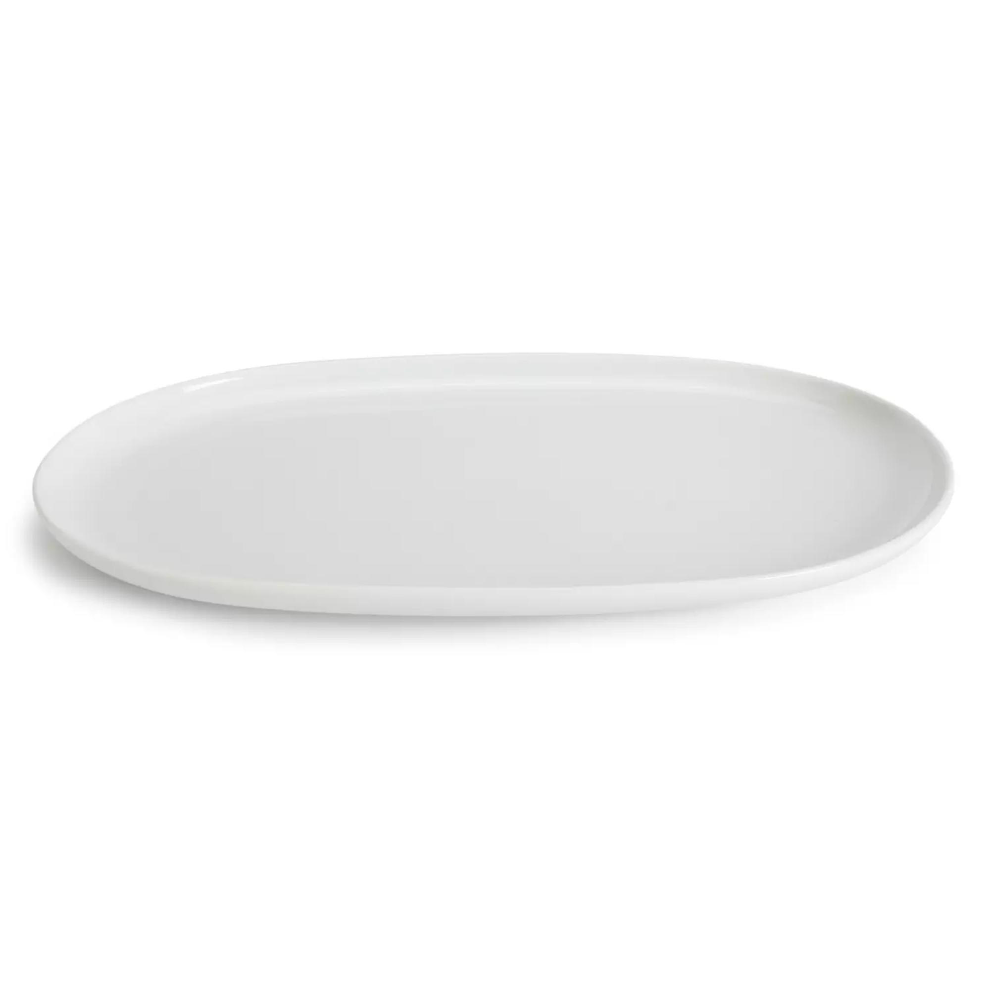 Habitat Riko Oval Porcelain Serving Platter - White