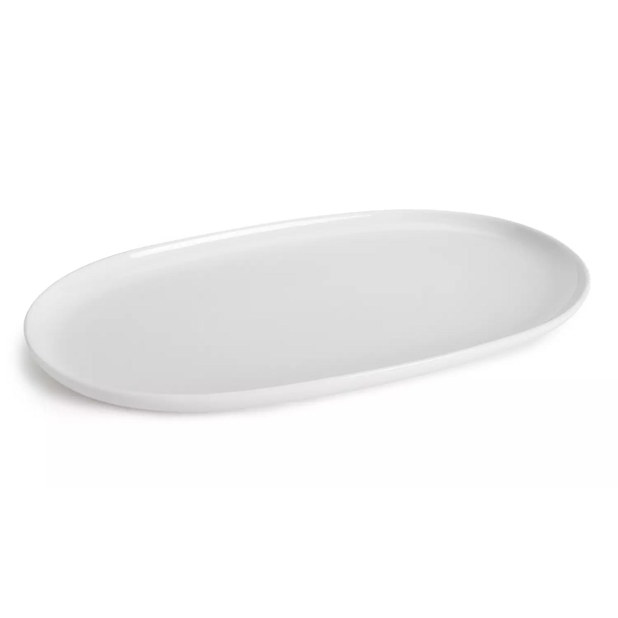 Habitat Riko Oval Porcelain Serving Platter - White thumbnail 4