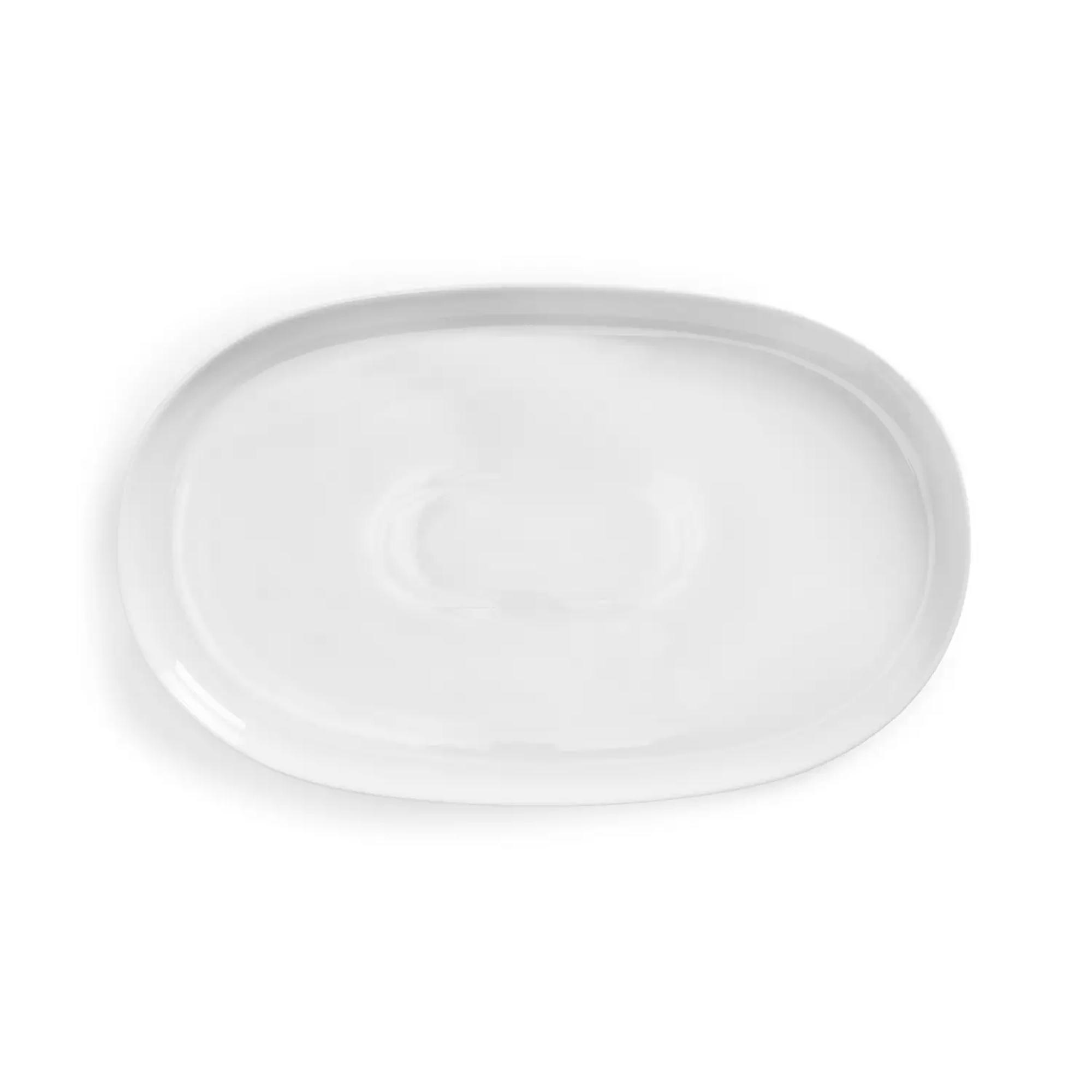 Habitat Riko Oval Porcelain Serving Platter - White thumbnail 5