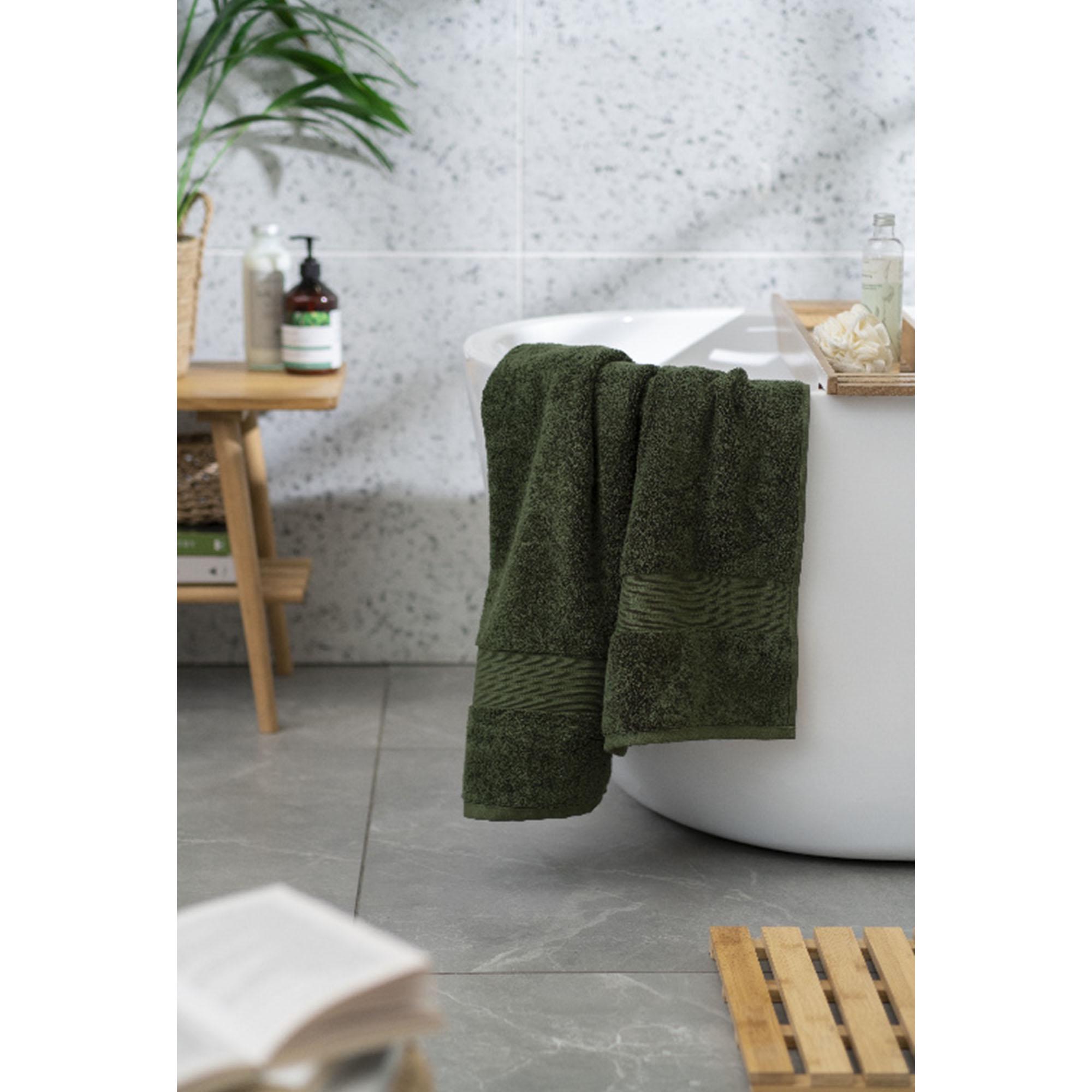 Habitat Egyptian Bath Towel - Forest Green thumbnail 4