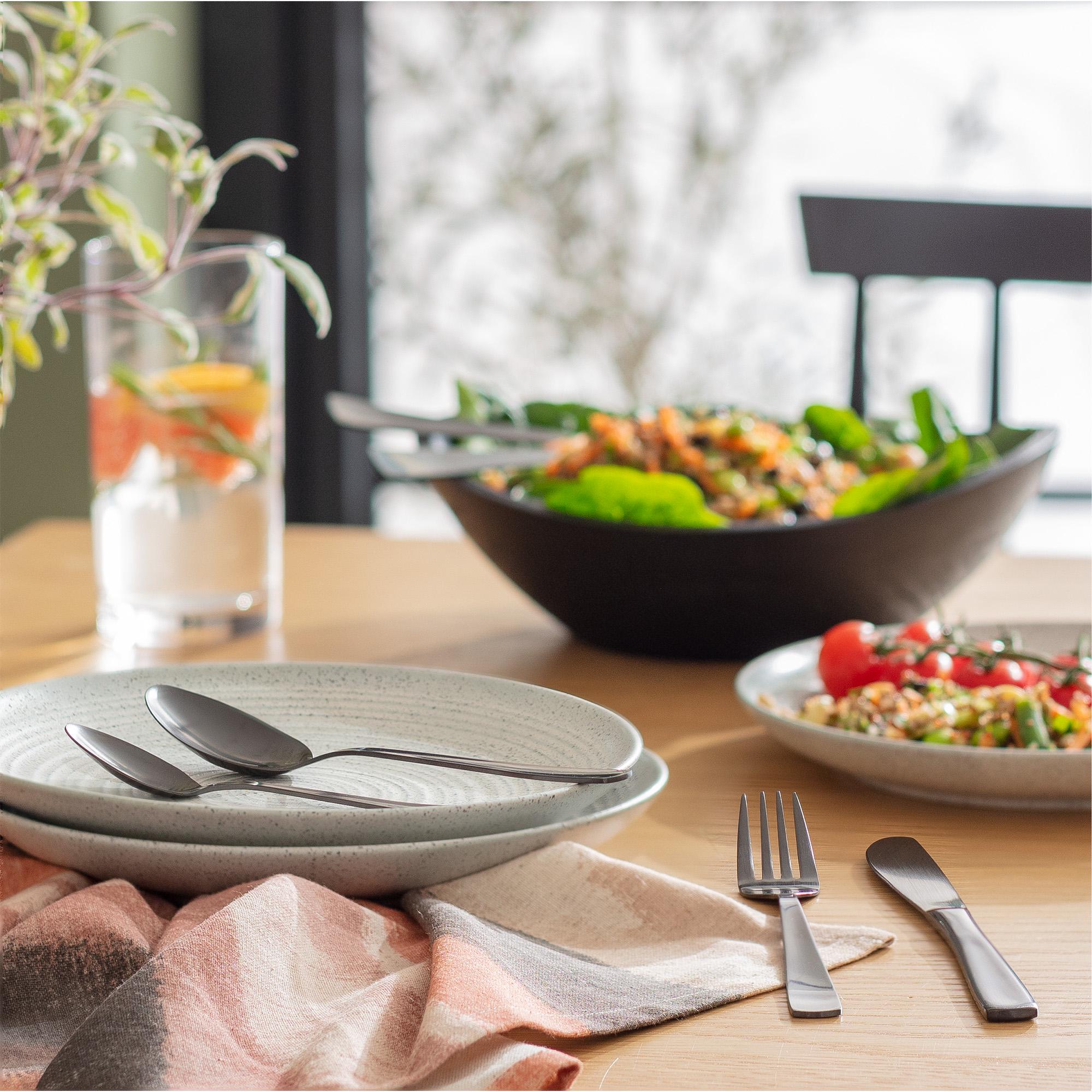 Habitat Satin Black Cutlery Set 16pc thumbnail 2