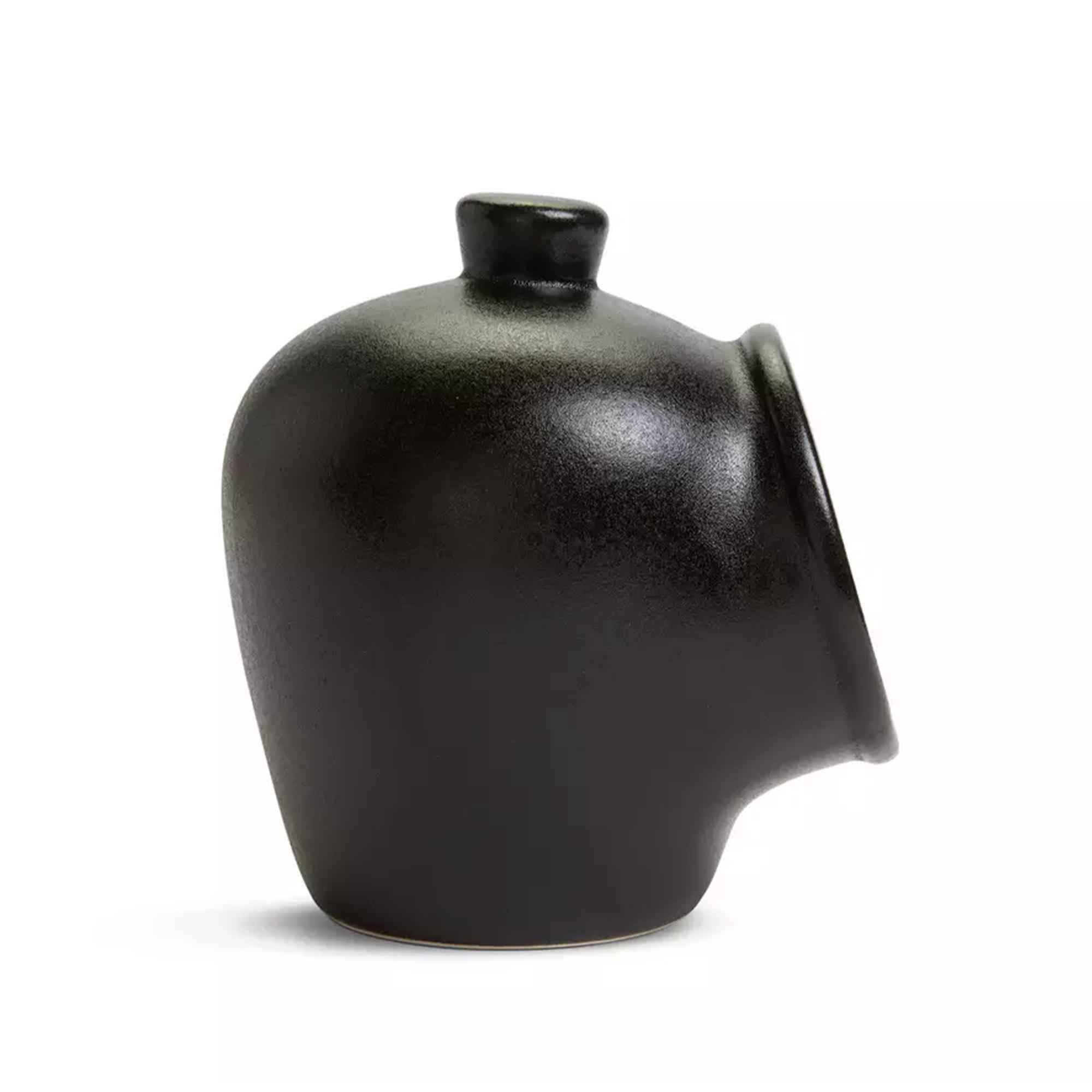 Habitat Industrial Stoneware Salt Container - Black thumbnail 3