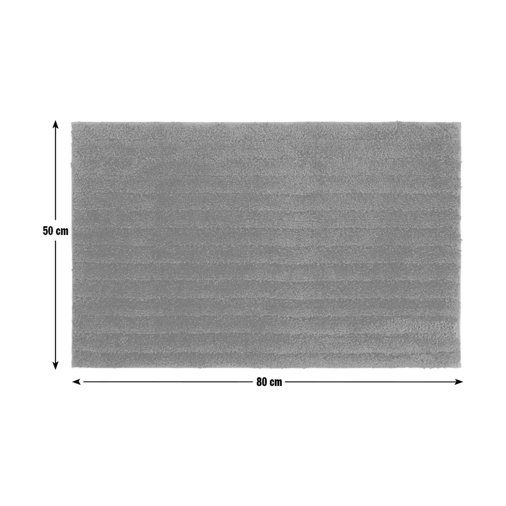 Habitat Ribbed Tufted Bath Mat - Black thumbnail 4