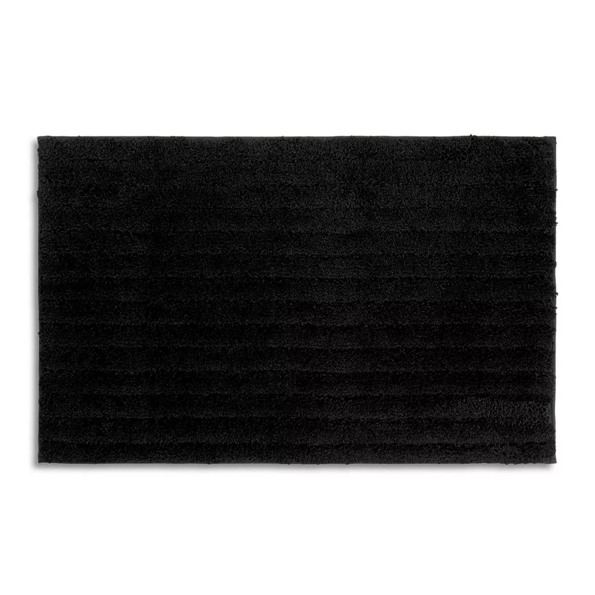 Habitat Ribbed Tufted Bath Mat - Black thumbnail 5