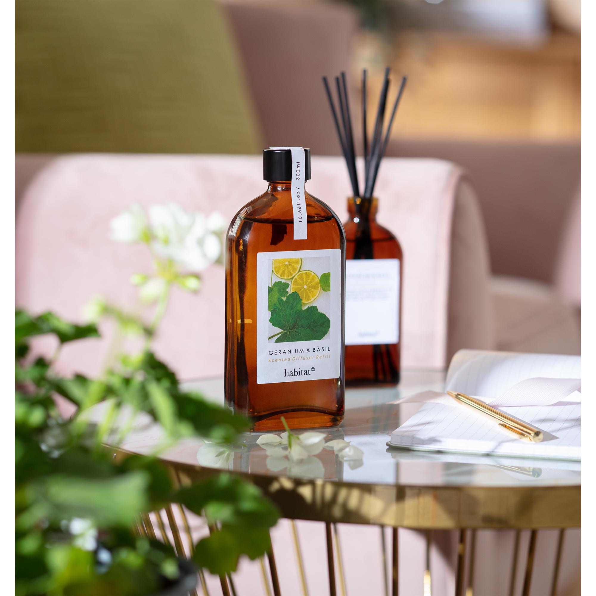 Habitat 300ml Diffuser Refill - Geranium & Basil thumbnail 2