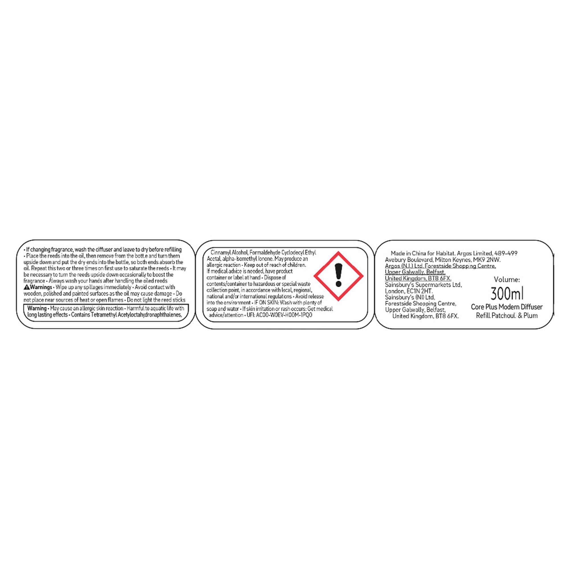 Habitat 300ml Diffuser Refill - Patchouli & Plum thumbnail 3