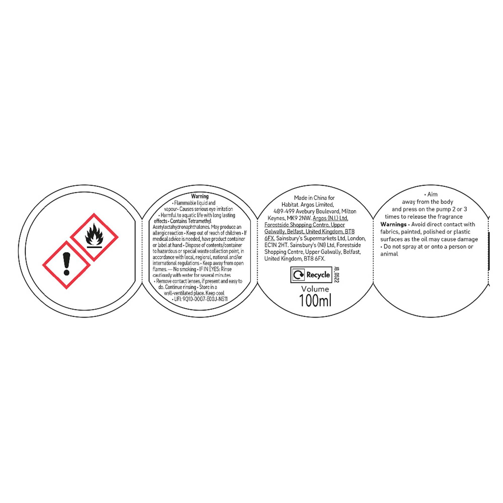 Habitat 100ml Room Spray - Patchouli & Plum thumbnail 4