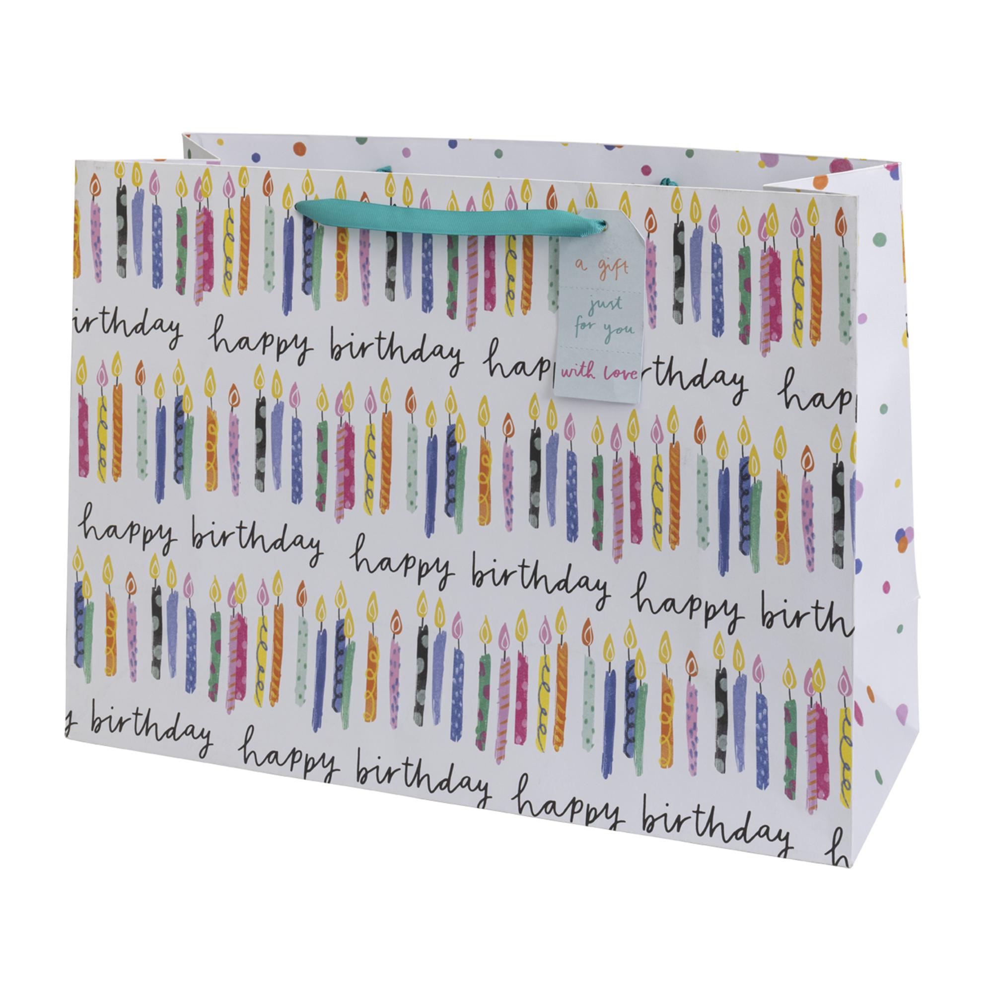 Sainsbury's Home Brights Happy Birthday Extra Large Present Gift Bag Birthday Celebration