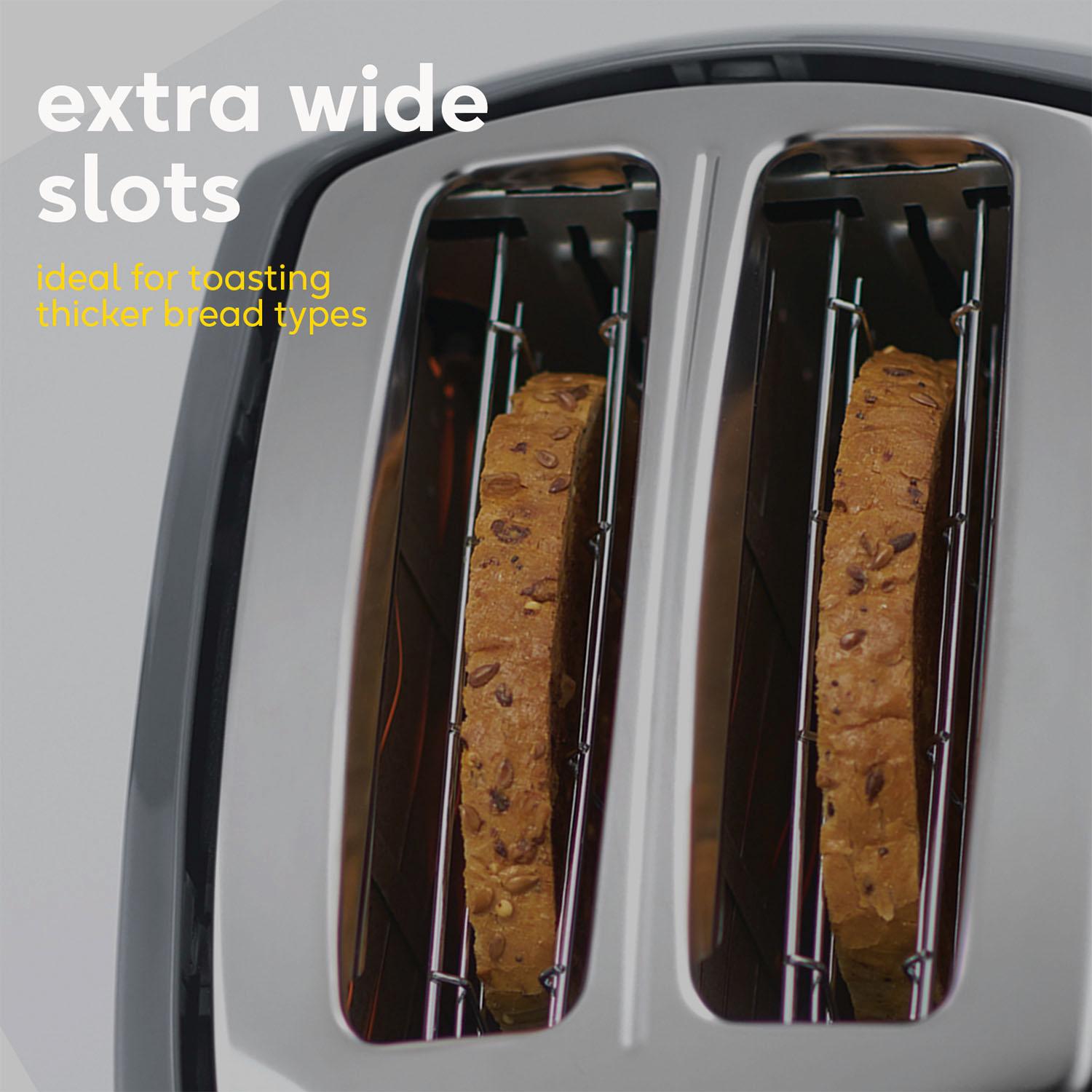 Russell Hobbs Honeycomb 2 Slice Grey Plastic Toaster 26063 thumbnail 6