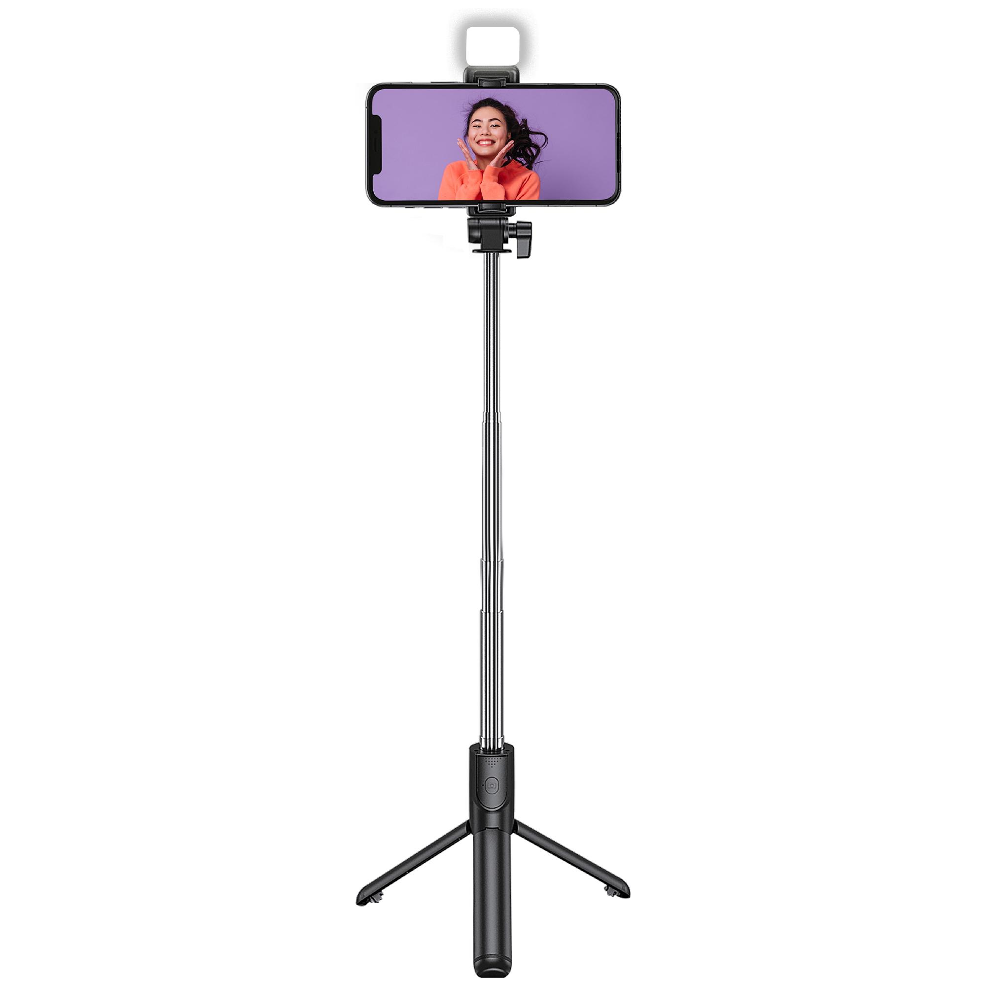 Juice Social 4In1 Glow Selfie Stick - Black
