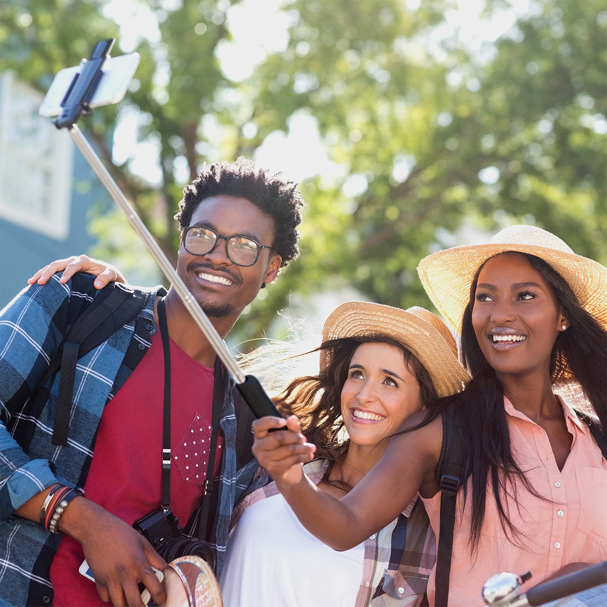 Juice Social 4In1 Glow Selfie Stick - Black thumbnail 4