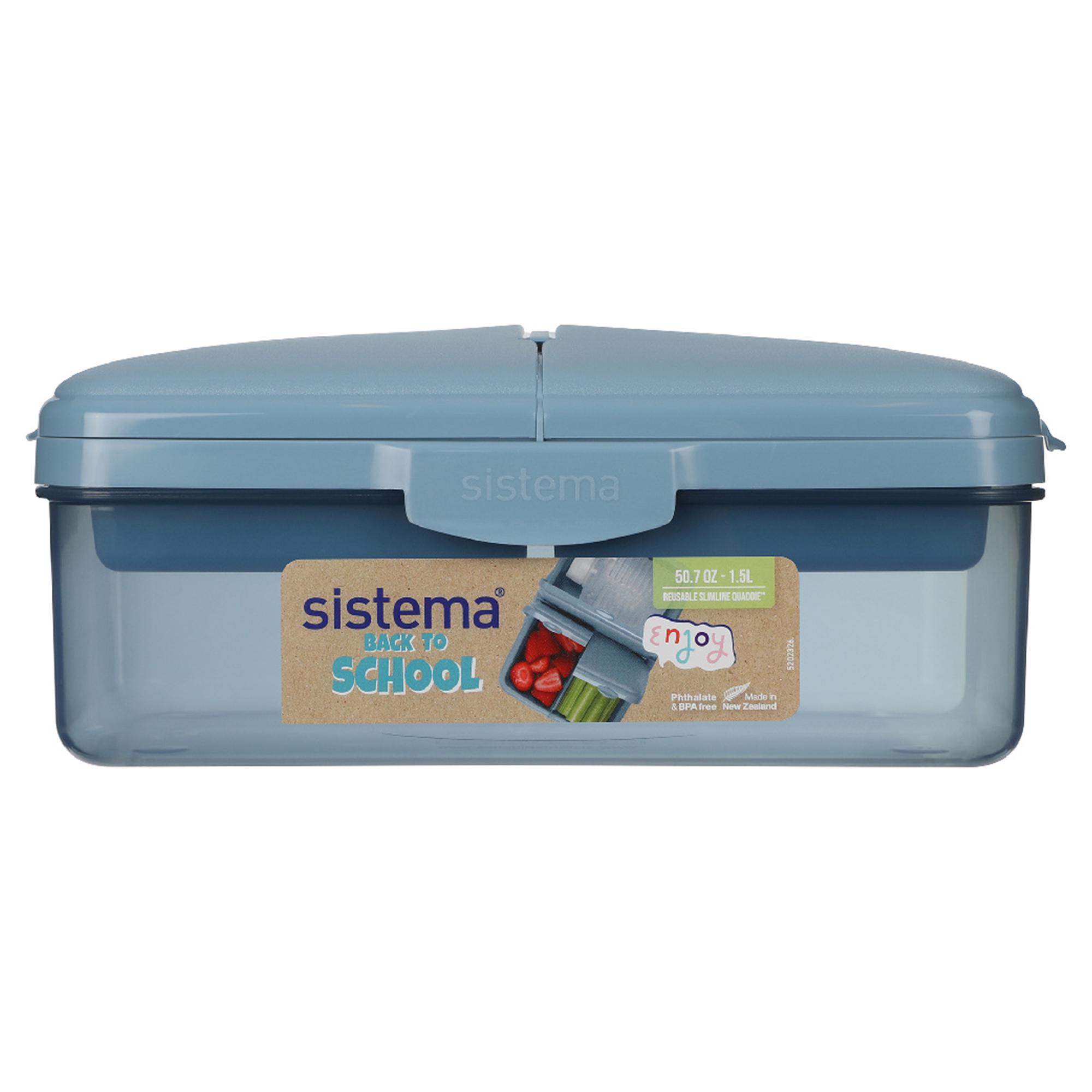 Sistema Slimline QuaddieLunch Box (Colours Vary)