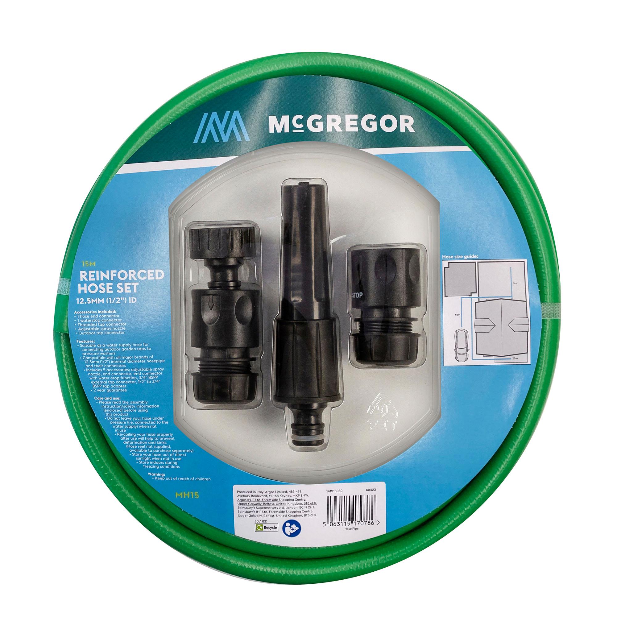 McGregor 15m Reinforced Hose Reel Set