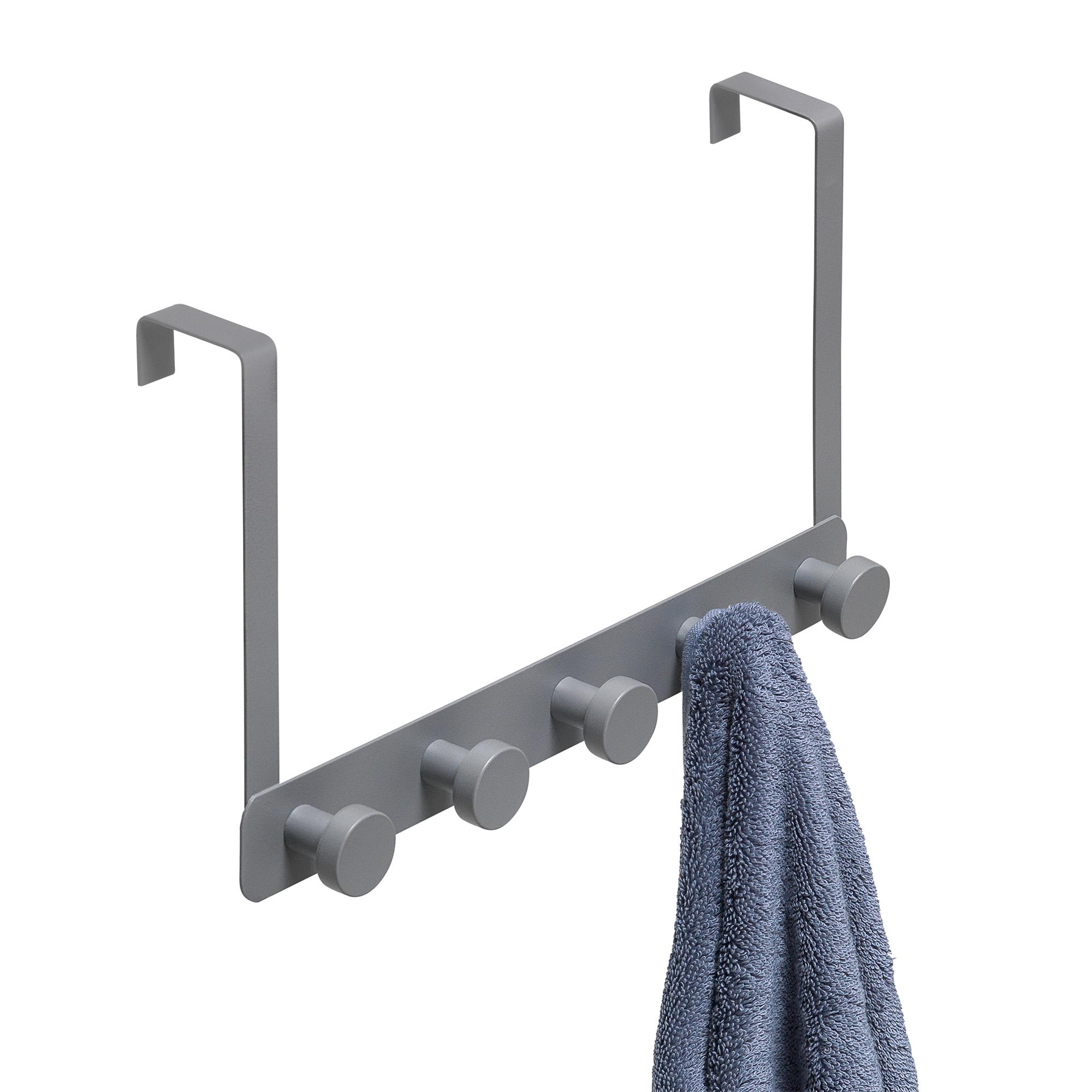 Habitat Over Door 5 Round Hooks Grey thumbnail 2