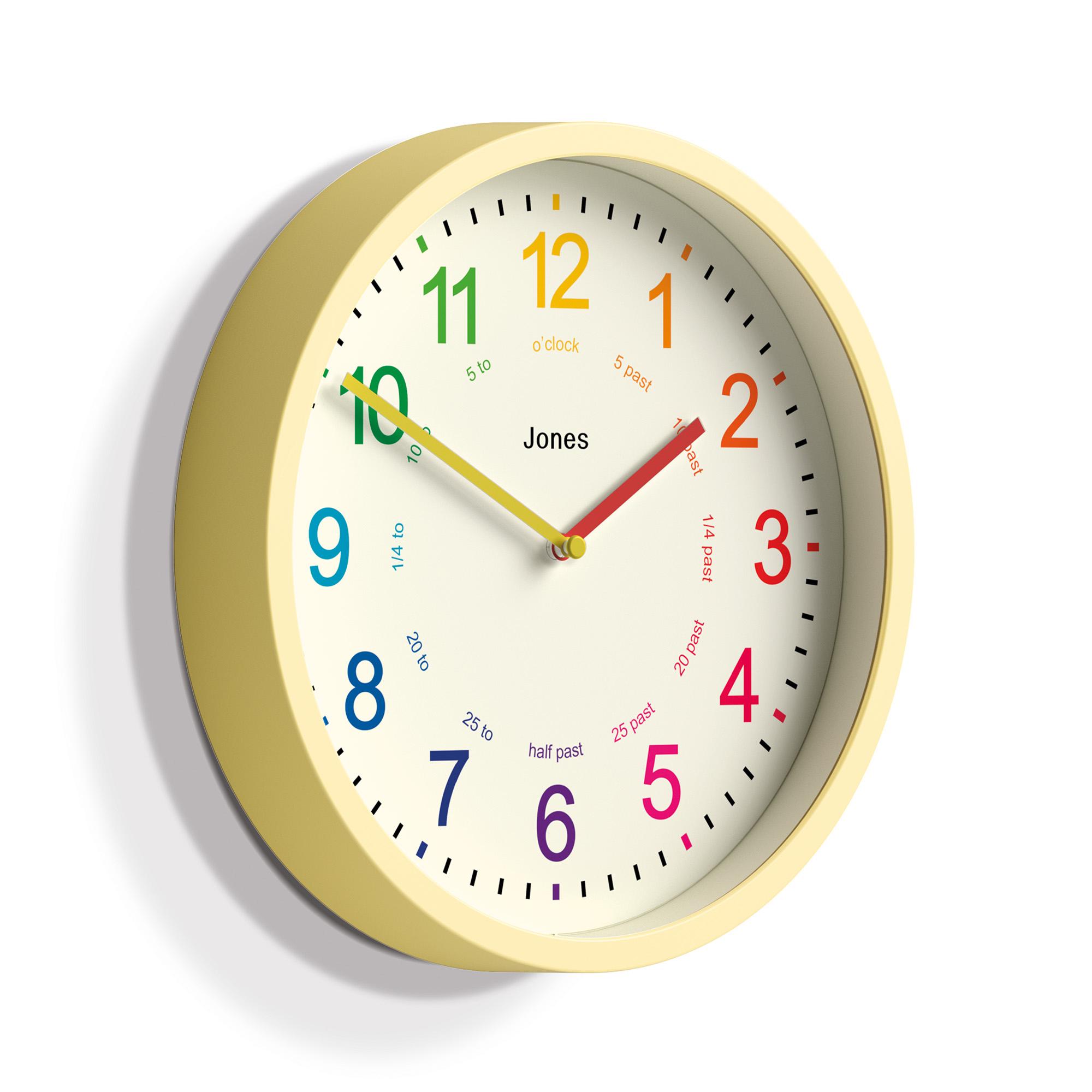 Jones Clocks Kids Analogue Wall Clock - Yellow thumbnail 3