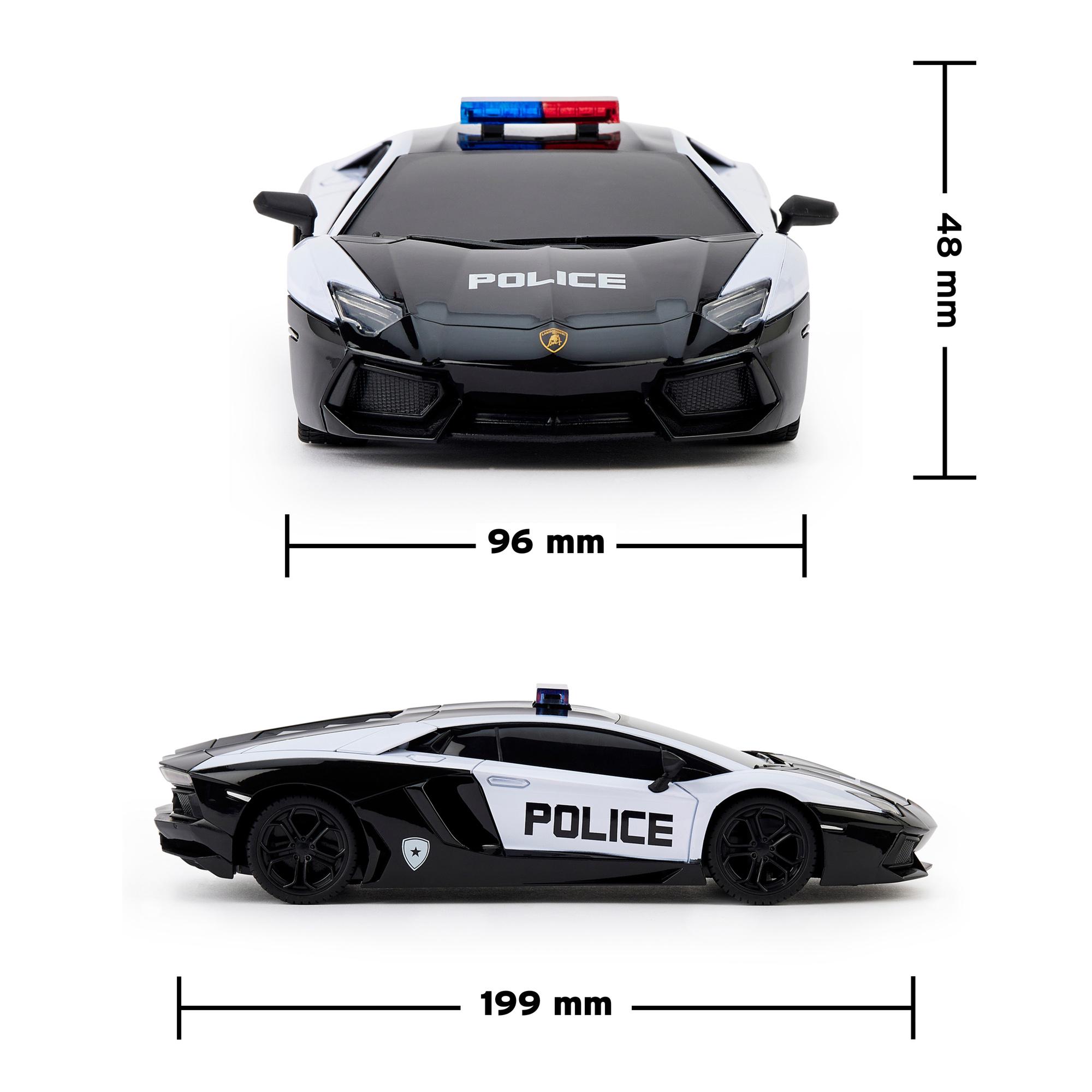 RC 1:24 Scale Lamborghini Aventador Police Car thumbnail 5