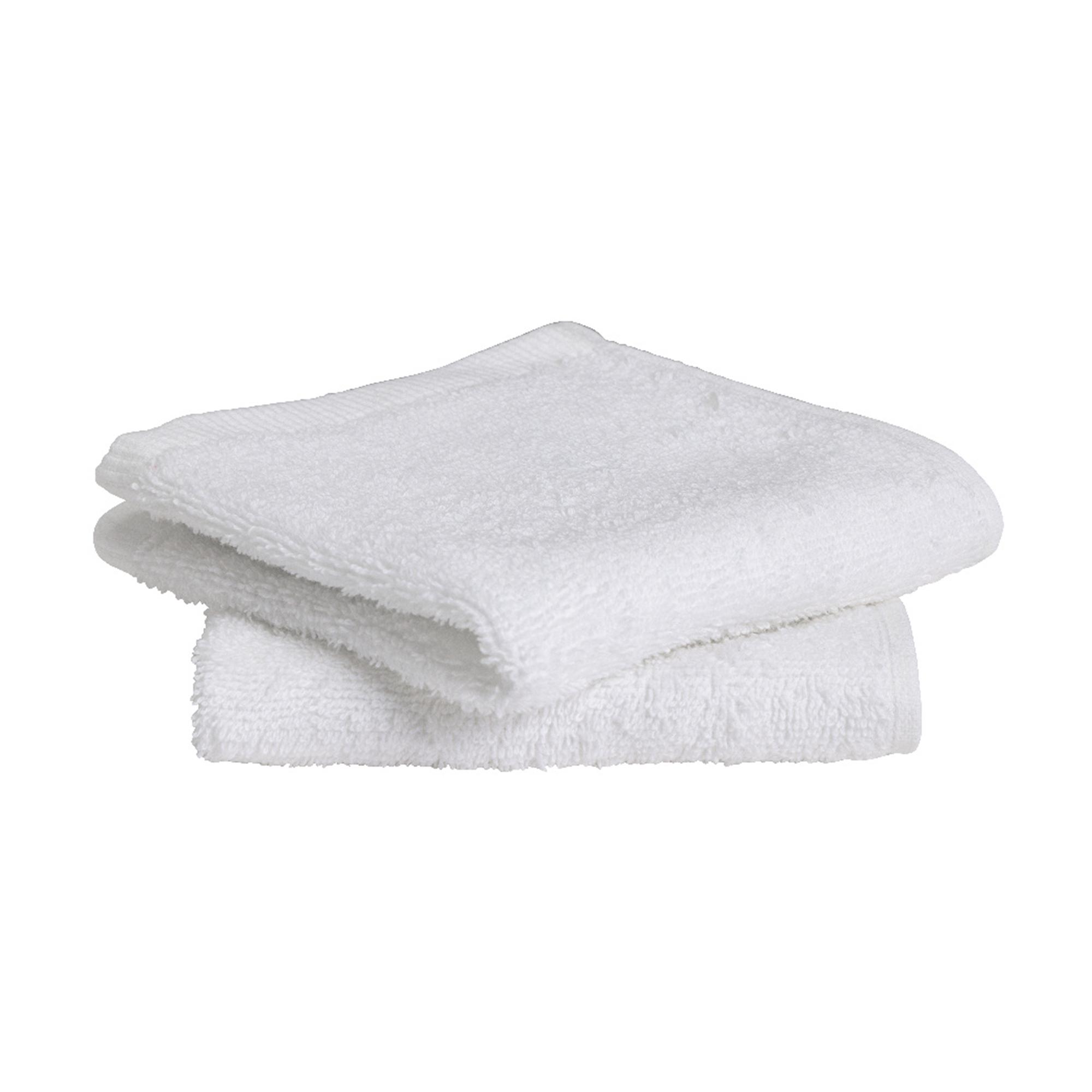 Habitat Opp Face Cloth White 2pk