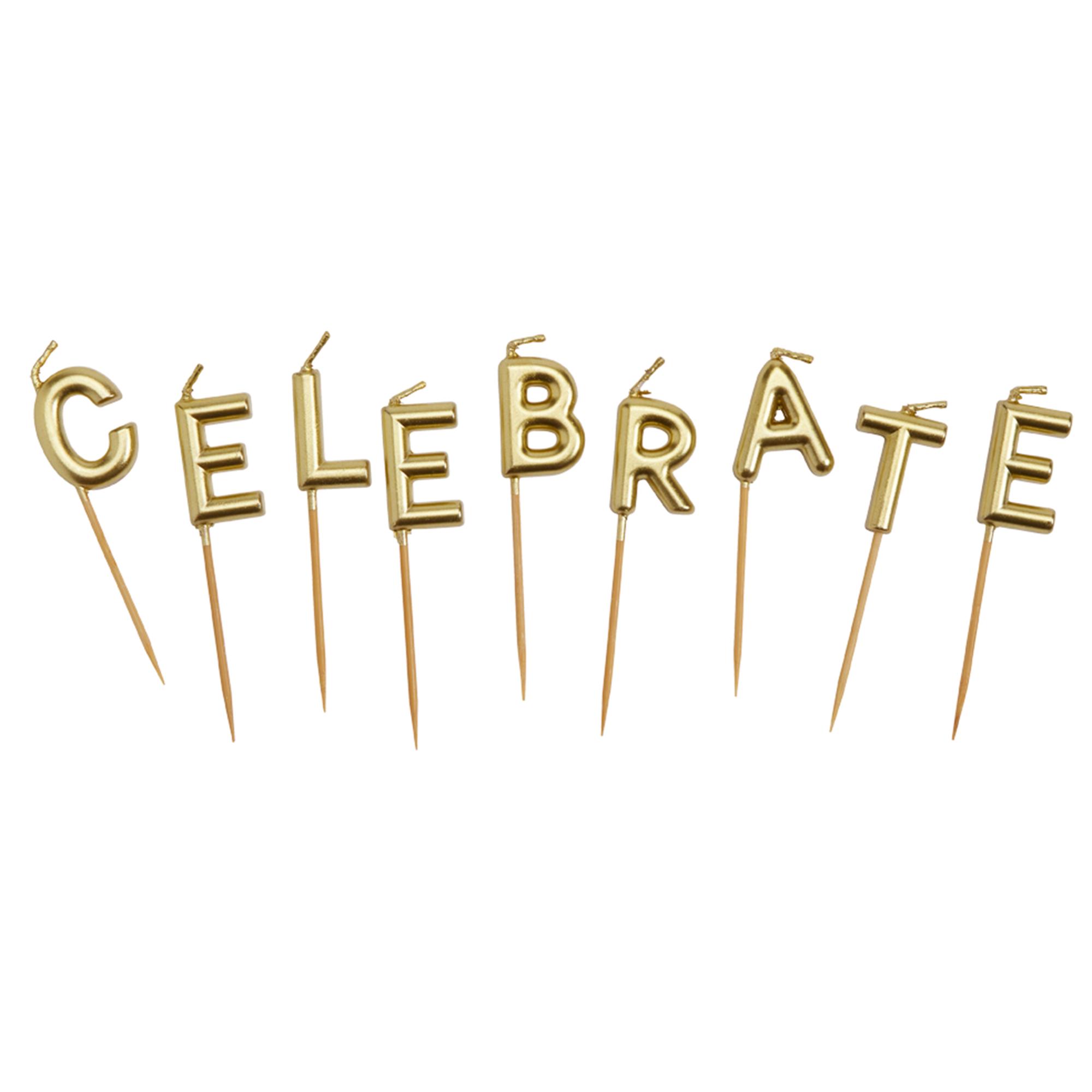 Sainsbury's Home Celebrate Candle Gold