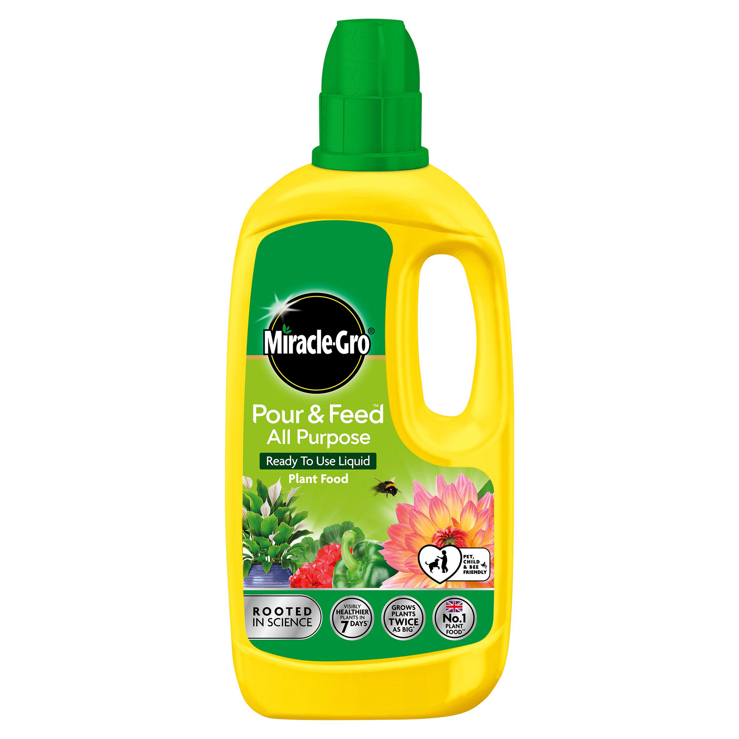 Miracle-Gro 1L Pour & Feed Ready to Use Plant Food Liquid