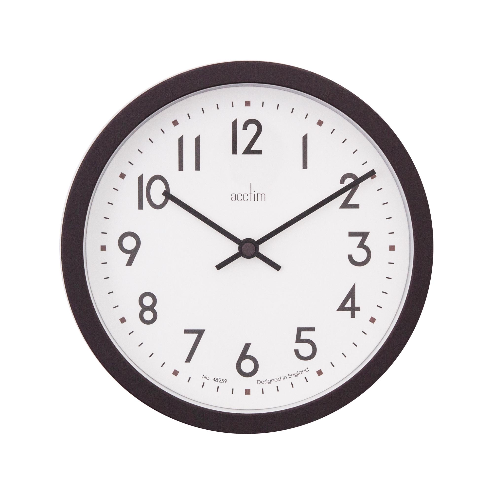 Acctim Elstow Retro Analogue Wall Clock - Black