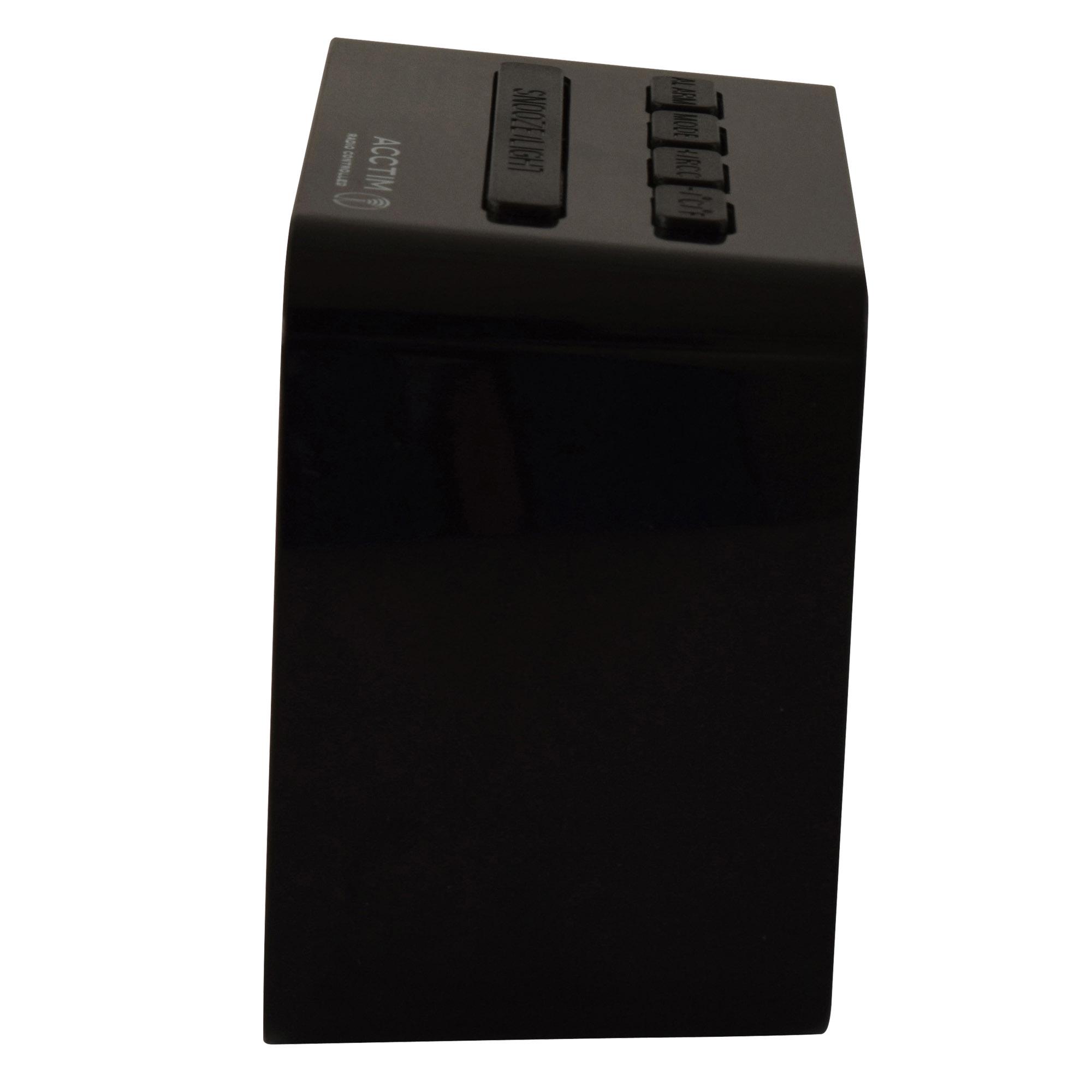 Acctim Cole Radio Controlled LCD Display Alarm Clock - Black thumbnail 3